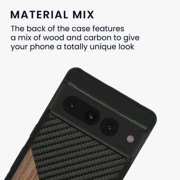 kwmobile Handyhülle Hülle für Google Pixel 7 Pro, Holz Handy Schutzcase - Handy Case Schutzhülle - Smartphone Cover