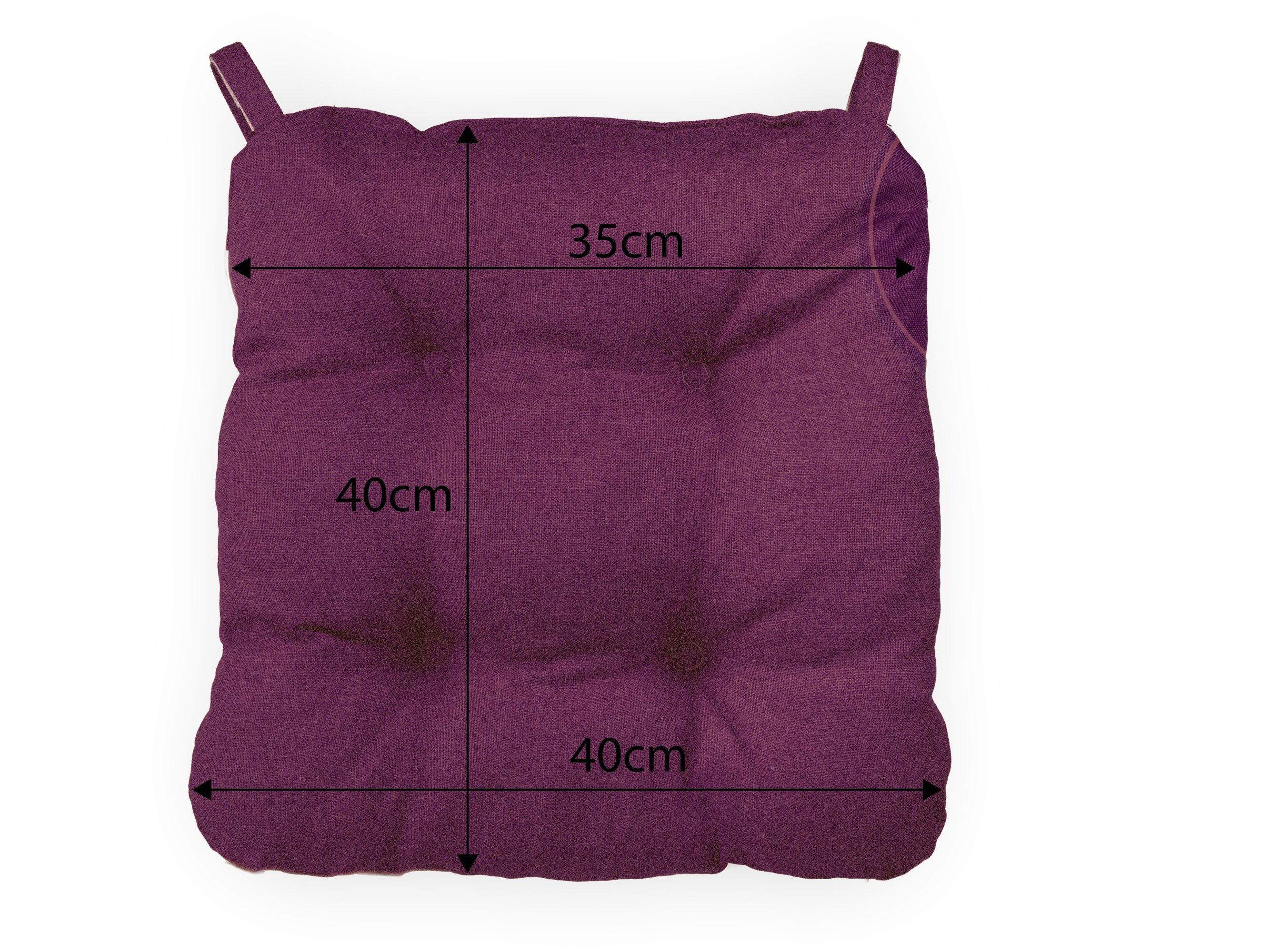sunnypillow Stuhlkissen 4er Set Stuhlkissen mit Klettverschluss Maße: 40/35x40x8cm