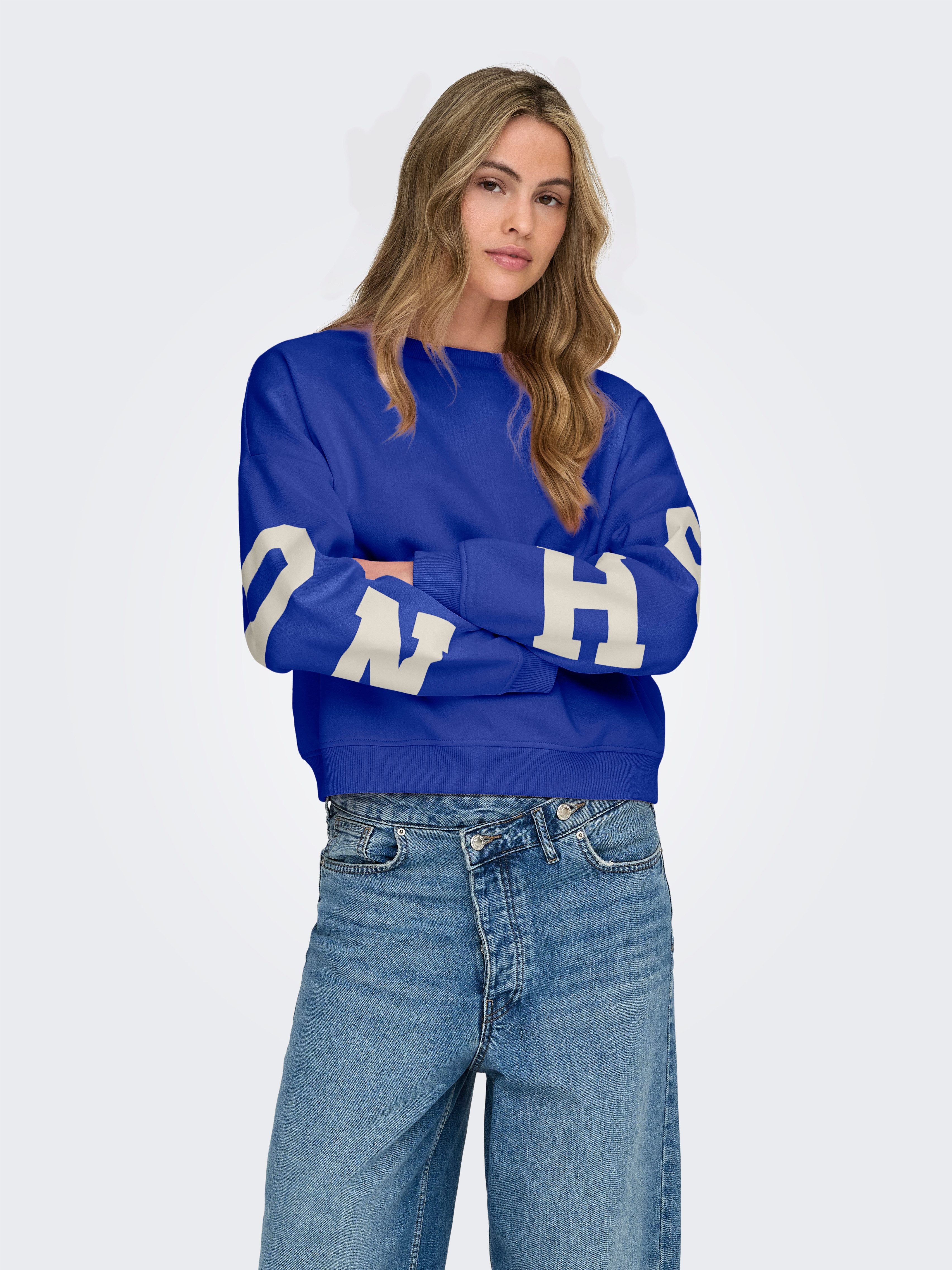 ONLY Sweatshirt ONLSWEAT L/S BACK/SLEEVE PRINT SWT NOOS günstig online kaufen