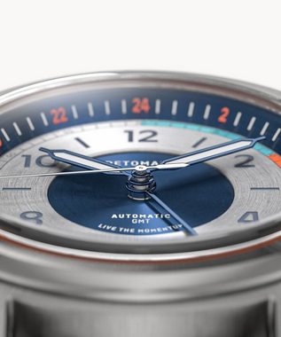 DETOMASO Automatikuhr URBAN EXPLORER AUTOMATIC GMT SILVER BLUE