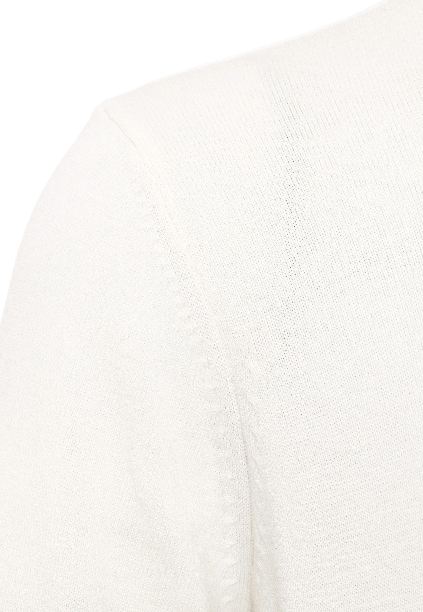Felix Hardy Stehkragenpullover Gestreifter Pullover mit halbem Reißverschluss