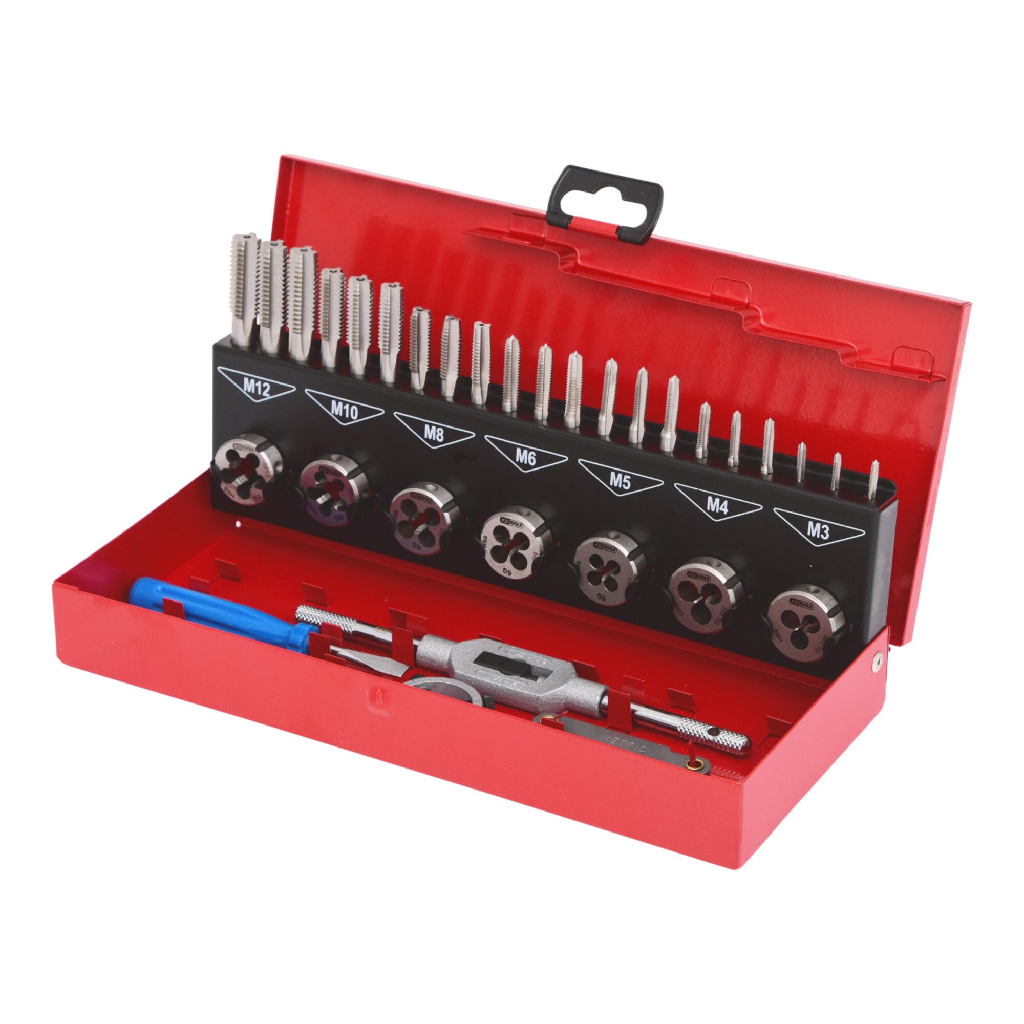 KS Tools Gewindeschneider KS Tools HSS Gewindeschneidwerkzeug-Satz, 32-teilig