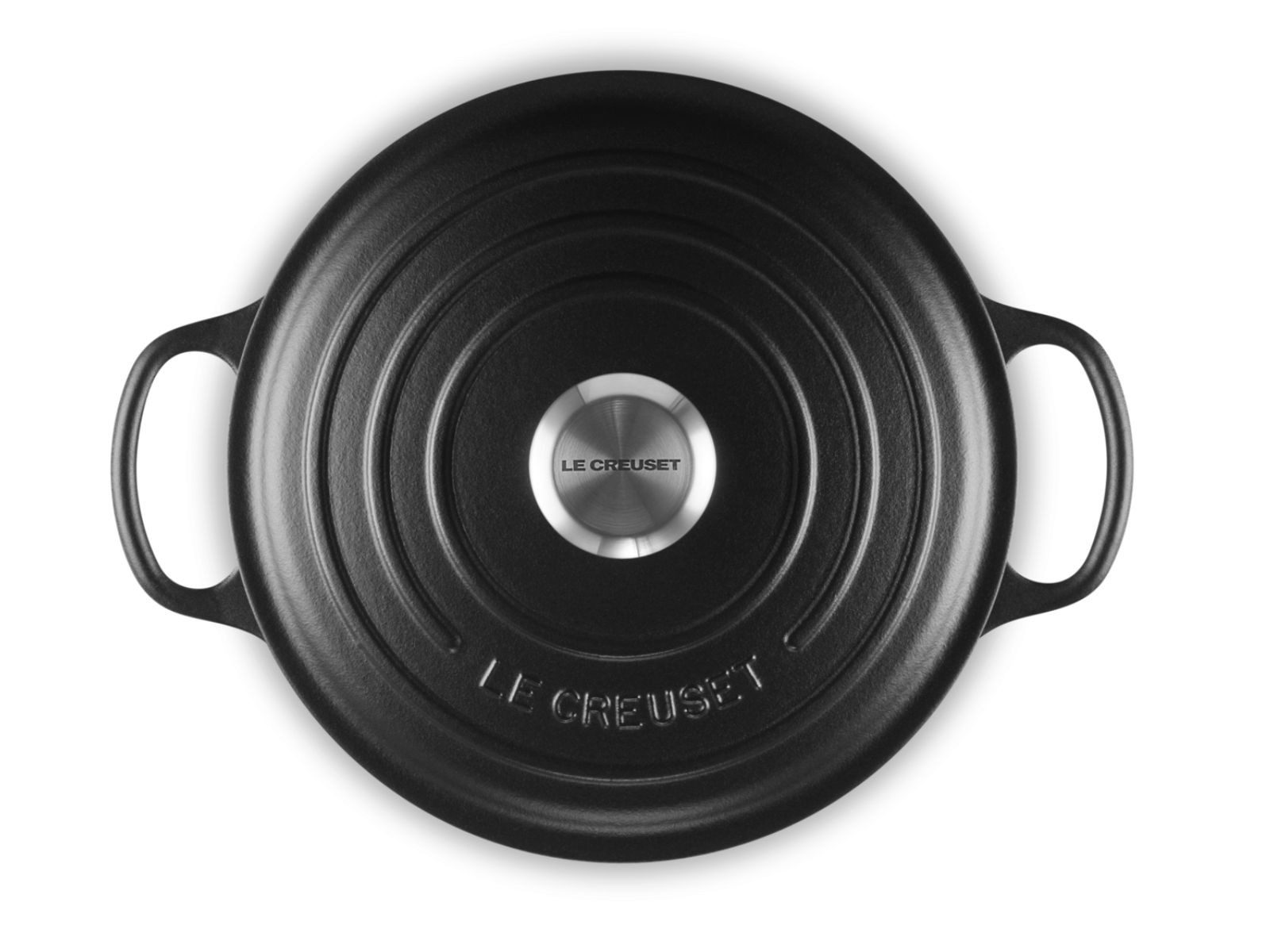 LE CREUSET Bräter Sauteuse Signature rund schwarz matt 24cm, Emailliertes Gusseisen
