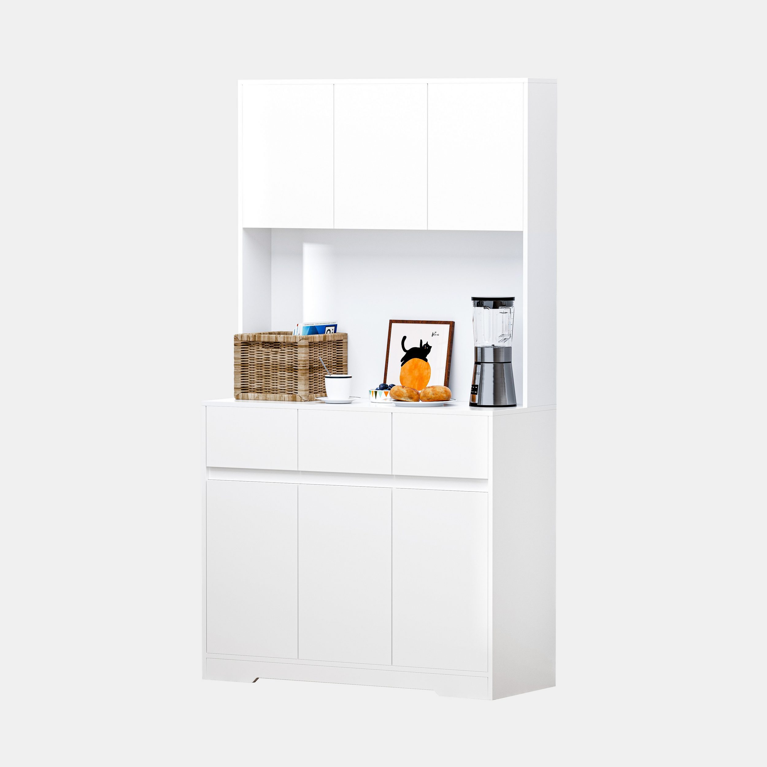 TWSOUL Küchenbuffet Küchenschrank mit Arbeitsplatte,LED,Steckdose,100 * günstig online kaufen