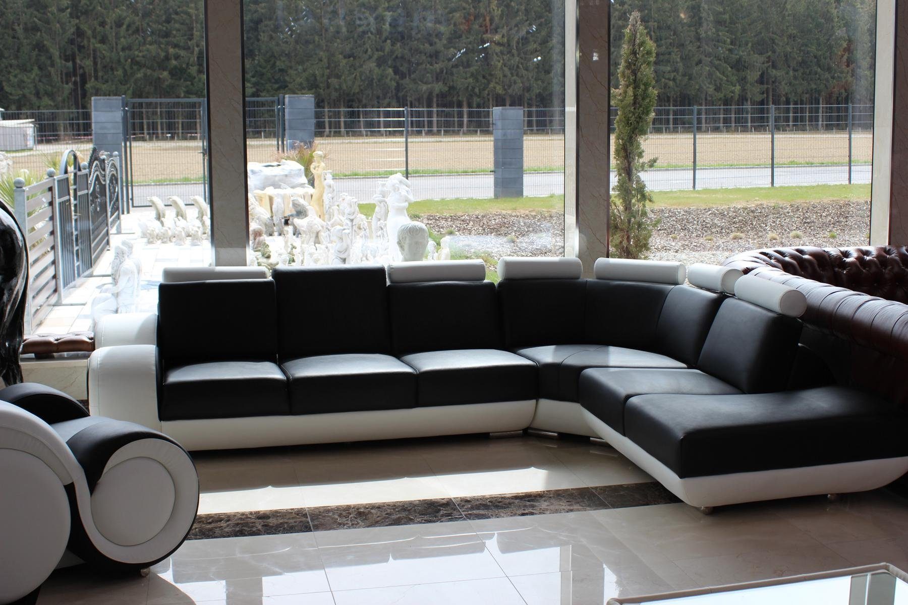 L-Form Ecksofa JVmoebel Wohnlandschaft Lieferbar Sessel Sofa Set Modern Sofort