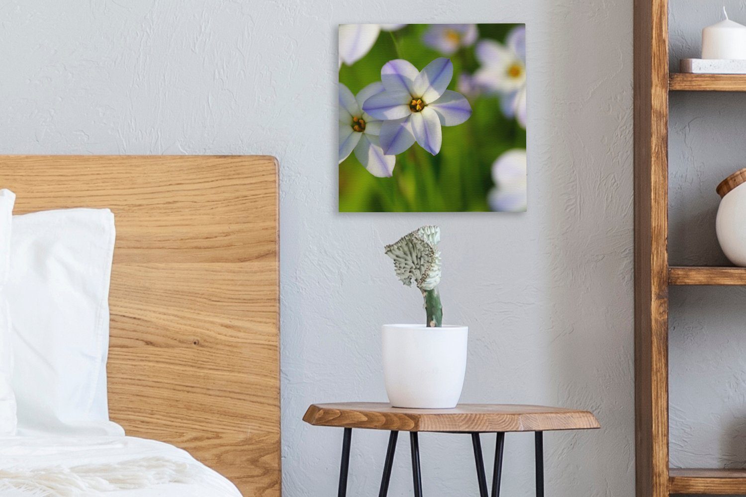Bilder bunt Leinwand Lila, (1 für Leinwandbild St), Garten Blumen - Schlafzimmer OneMillionCanvasses® - Wohnzimmer