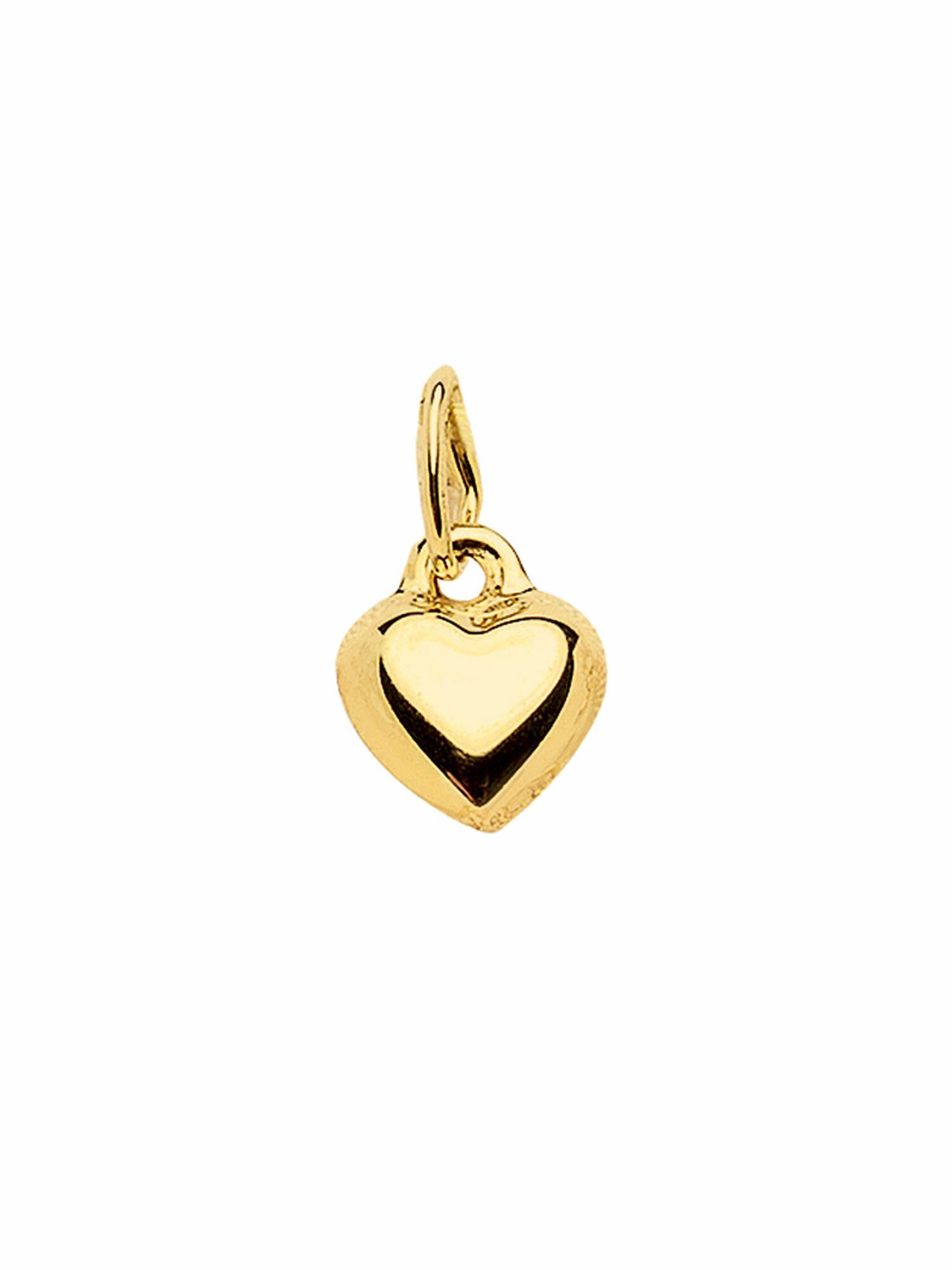 Adelia´s Kettenanhänger 333 Gold Anhänger Herz, Goldschmuck für Damen, Maße  - Breite 4,4 mm - Höhe 3 mm