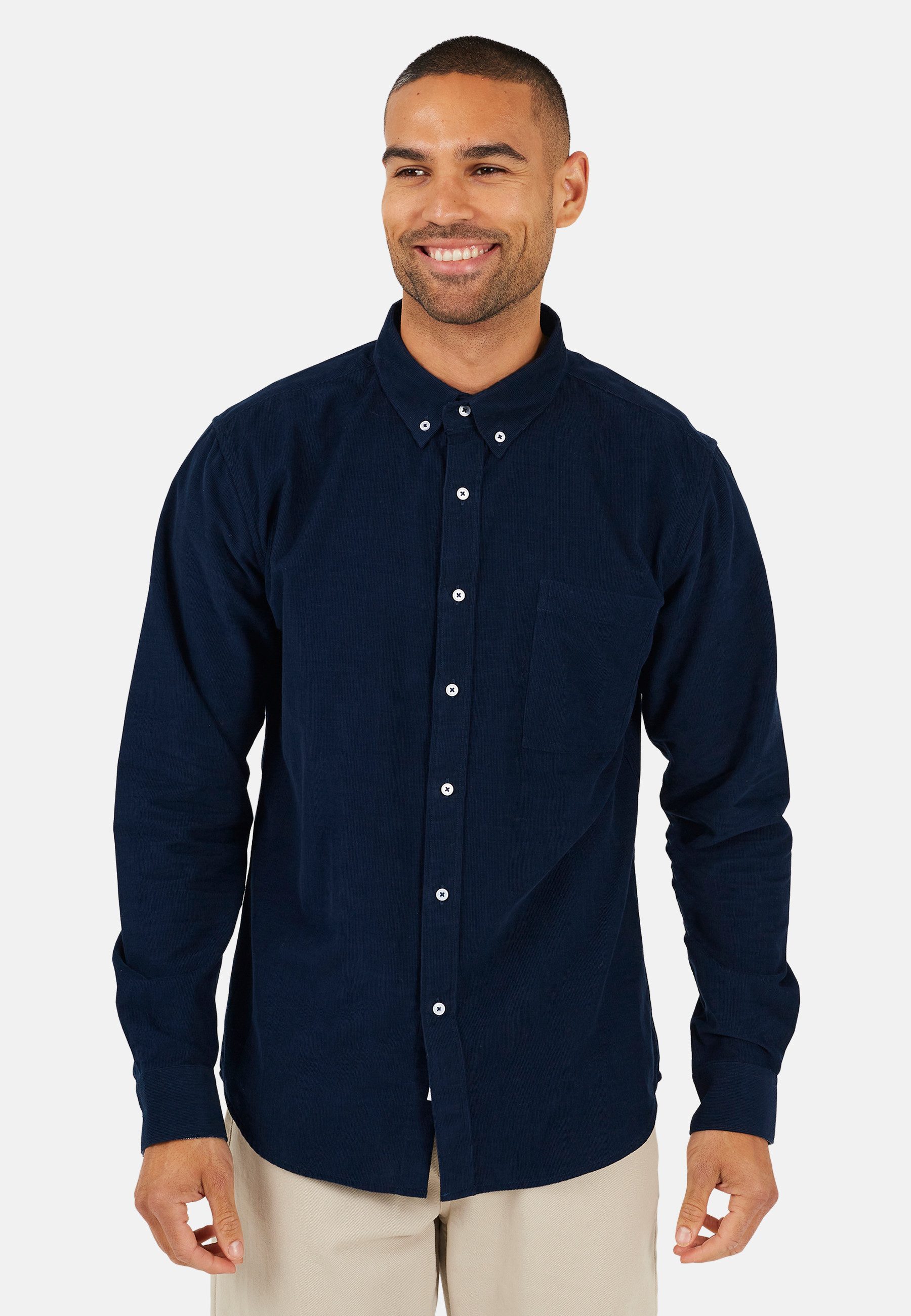 Brave Soul Hemdbluse Herren-Langarmhemd mit Button-Down-Kragen