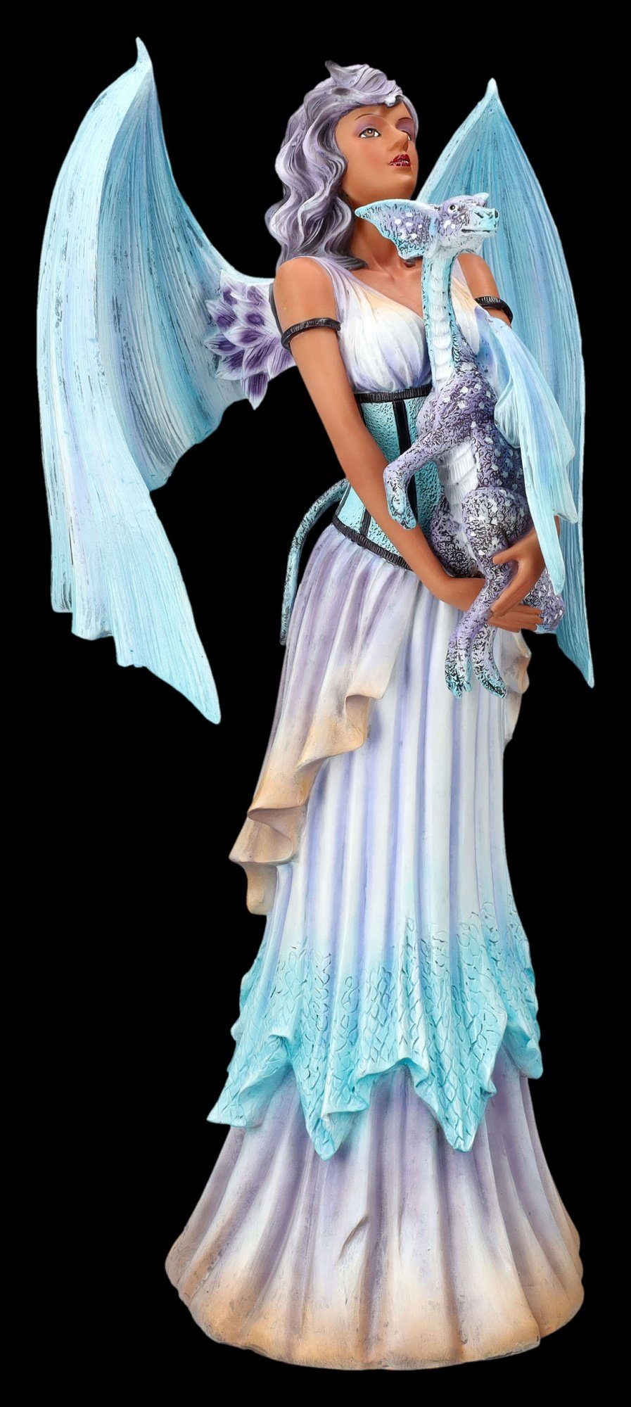 Figuren Shop GmbH Fantasy-Figur Dark Angel Figur - Dragon Keeper by Amy Brown - Dekofigur Engelfigur