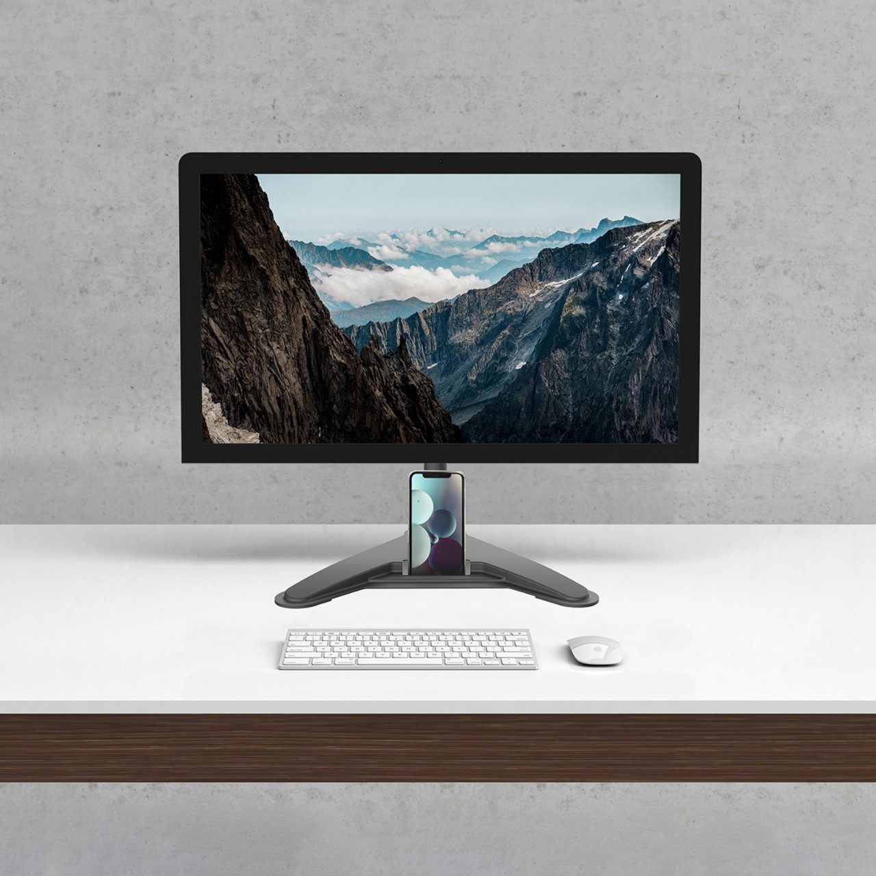 Maclean Monitor-Halterung MC-987 13-27 Zoll Freistehende Tischhalterung, (bis 27,00 Zoll, VESA 75x75 100x100 drehbar & neigbar)