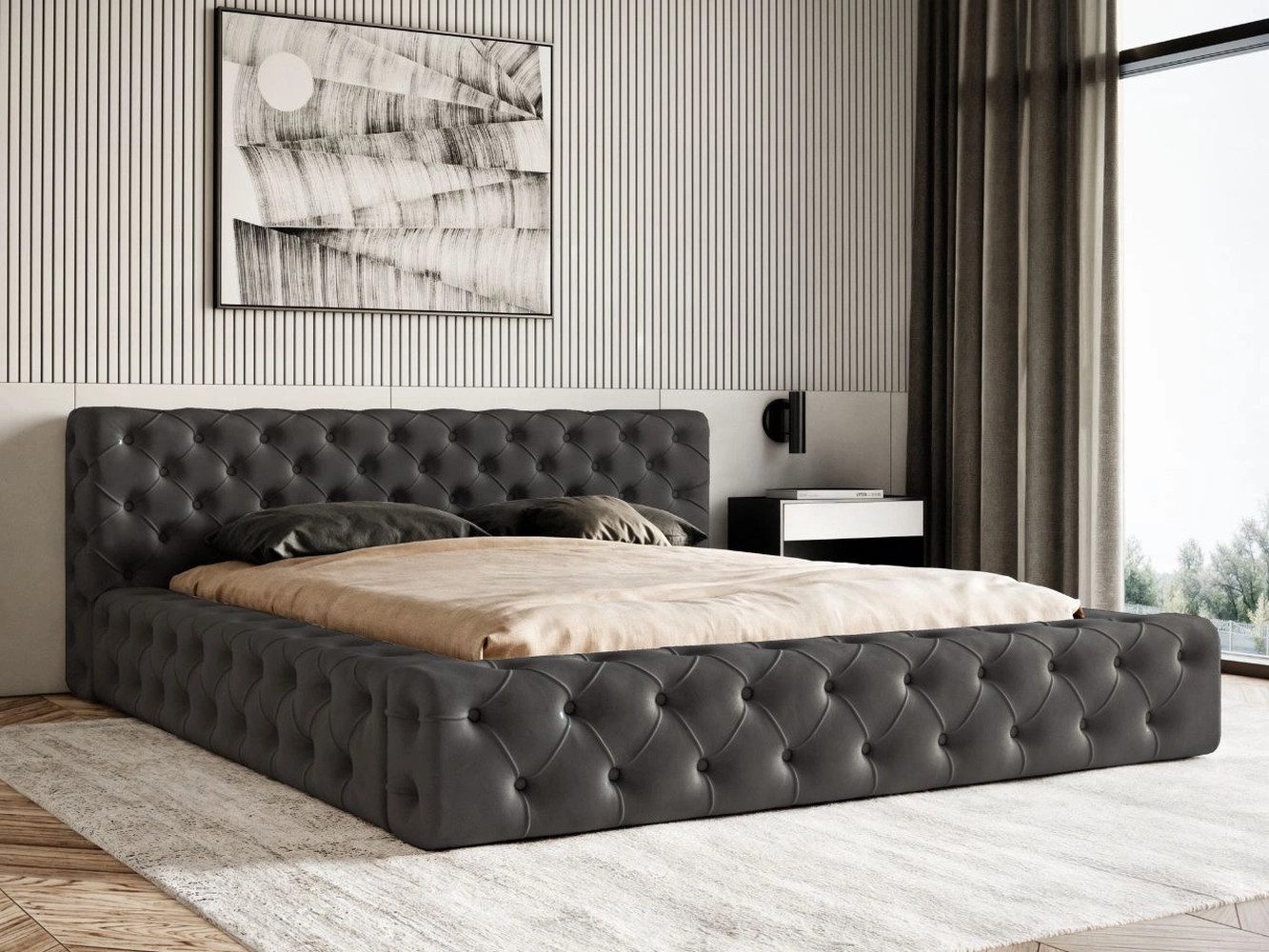 GrainGold Polsterbett mit Bettkästen PALINI, Modern günstig online kaufen
