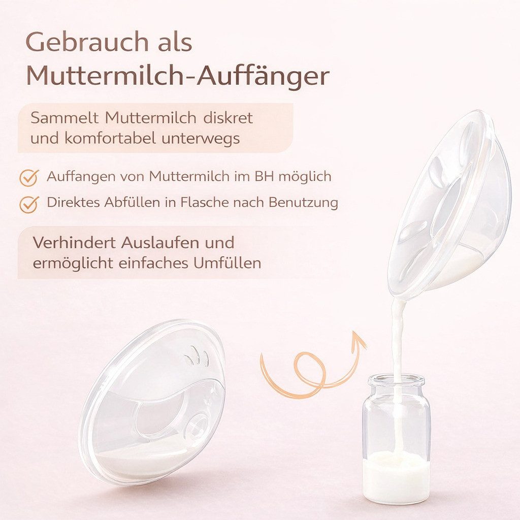 COOL-i ® Doppelmilchpumpe Muttermilchsammler Silikon 2er Set,BPA frei, wiederverwendbar, auslaufsicher, diskret & hautfreundlich – Bild 4 von 5