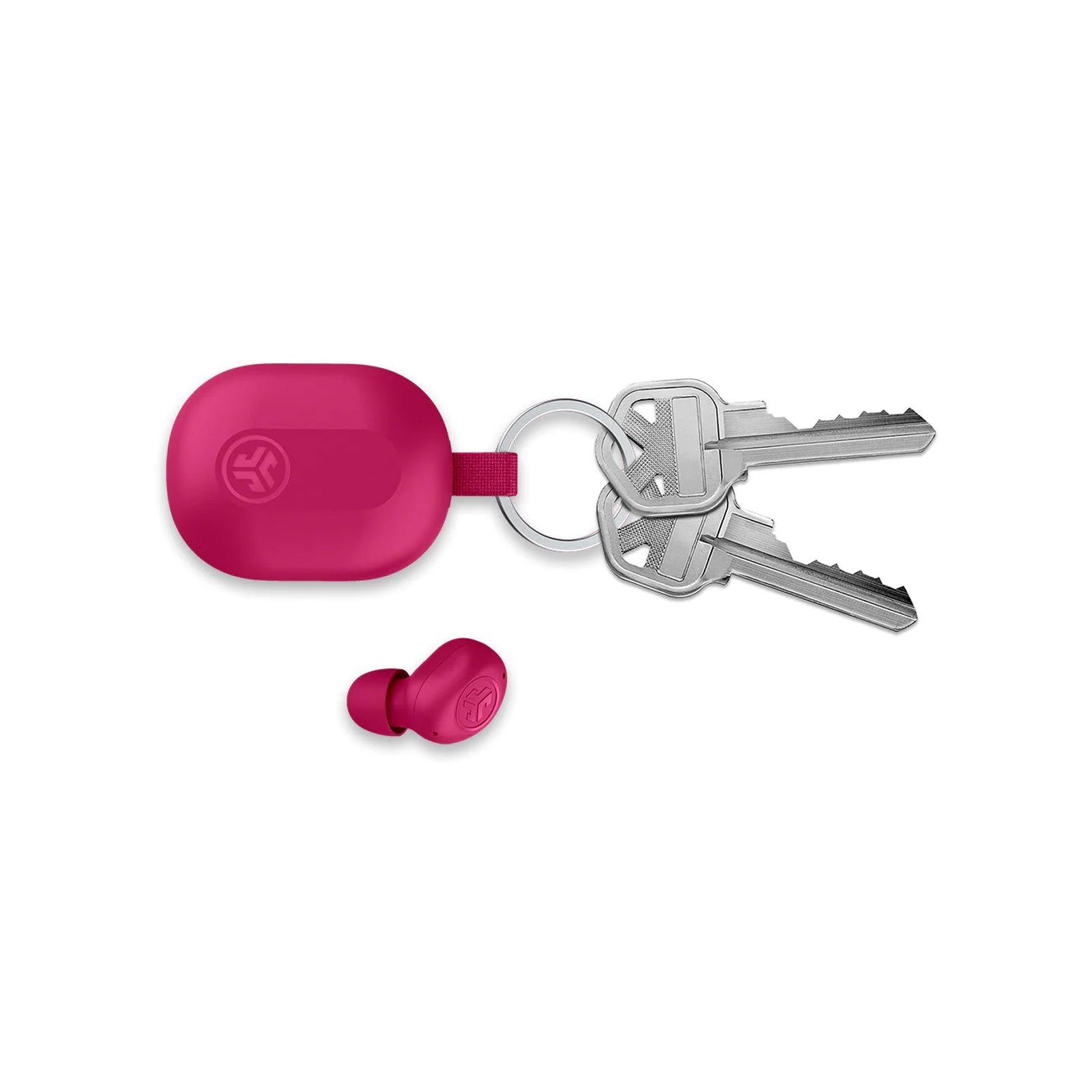 (TWS, Ladecase, Earbuds Bluetooth, Schlüsselband) Wireless In-Ear-Kopfhörer Jlab Pink True JBuds Mini