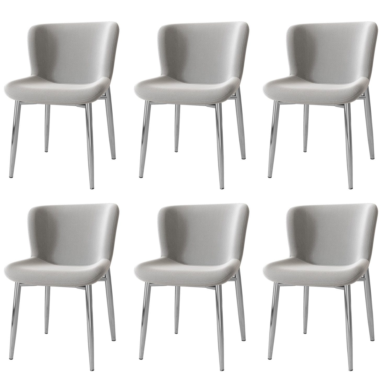 Flieks Esszimmerstuhl (Set, 6 St), 6er Set Polsterstuhl Wohnzimmer Schalens günstig online kaufen