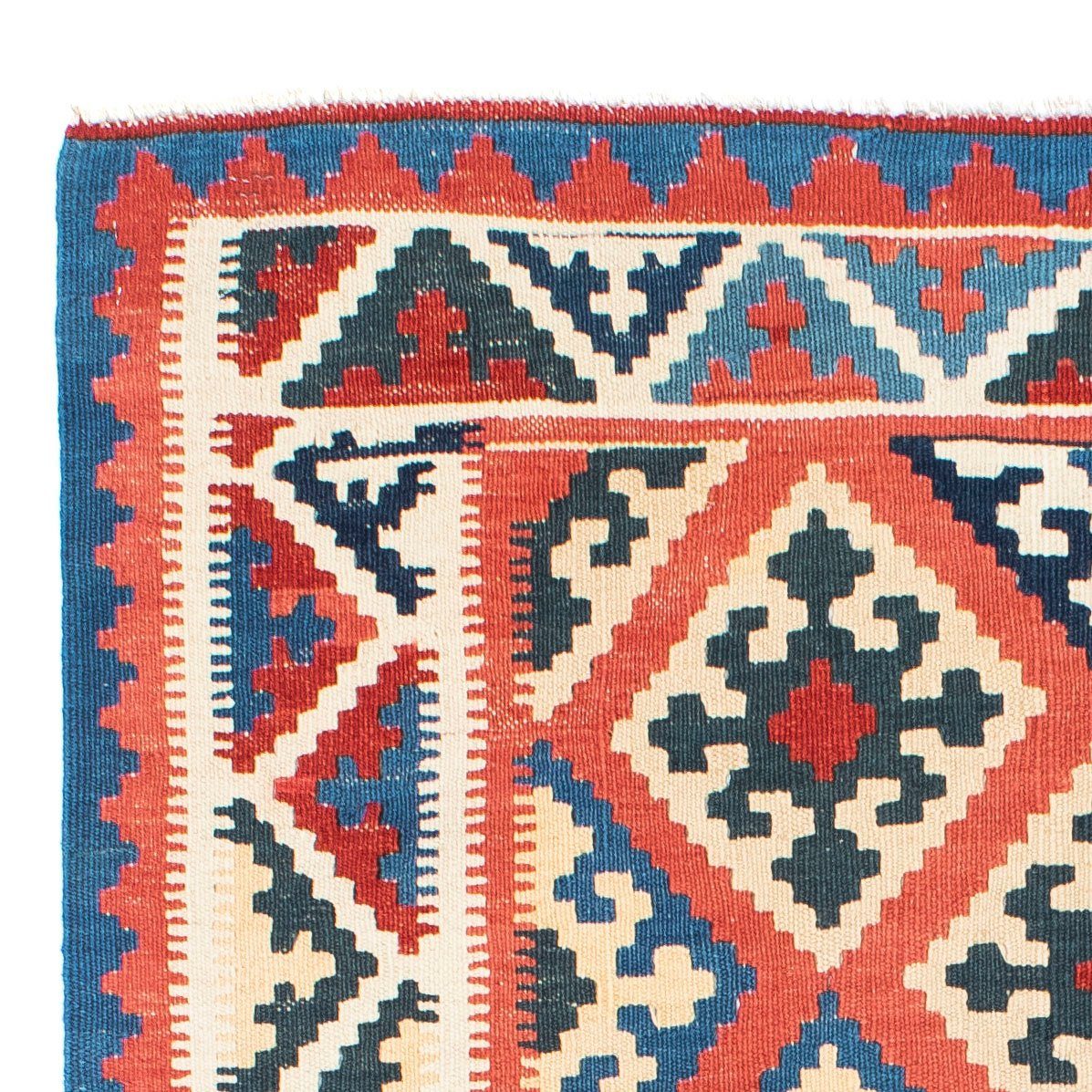 Hochflor-Läufer 10 cm, 215 x Blu Nain 57 Durchgemustert Höhe: morgenland, scuro mm, rechteckig, Handgeknüpft