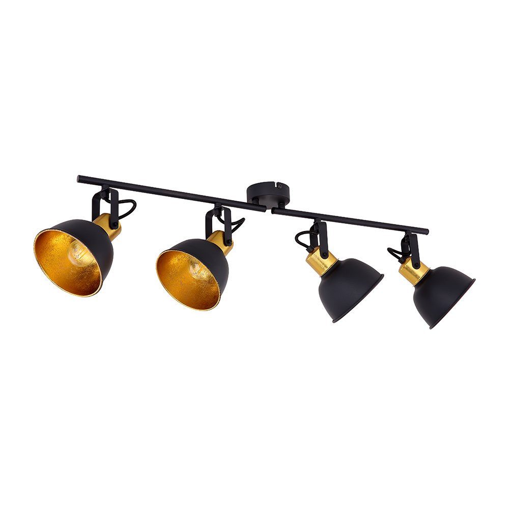 LED gold Leuchtmittel etc-shop verstellbar Strahler Decken schwarz Lampe Spot Warmweiß, Leiste Leuchte im inklusive, Deckenleuchte,