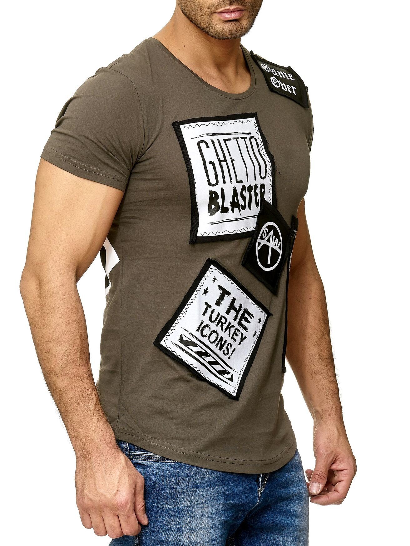 Aufnäher Patch Olive T H2010 2010 Print T-Shirt Shirt Motiv (1-tlg) in Egomaxx