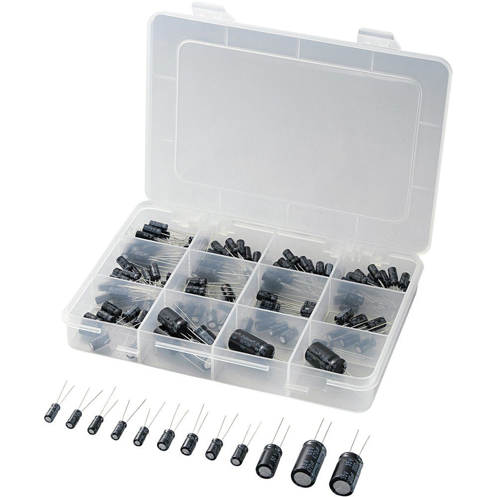 Kondensatsperre TRU COMPONENTS Elektrolyt-Kondensator Sortiment radial bedrahtet 2