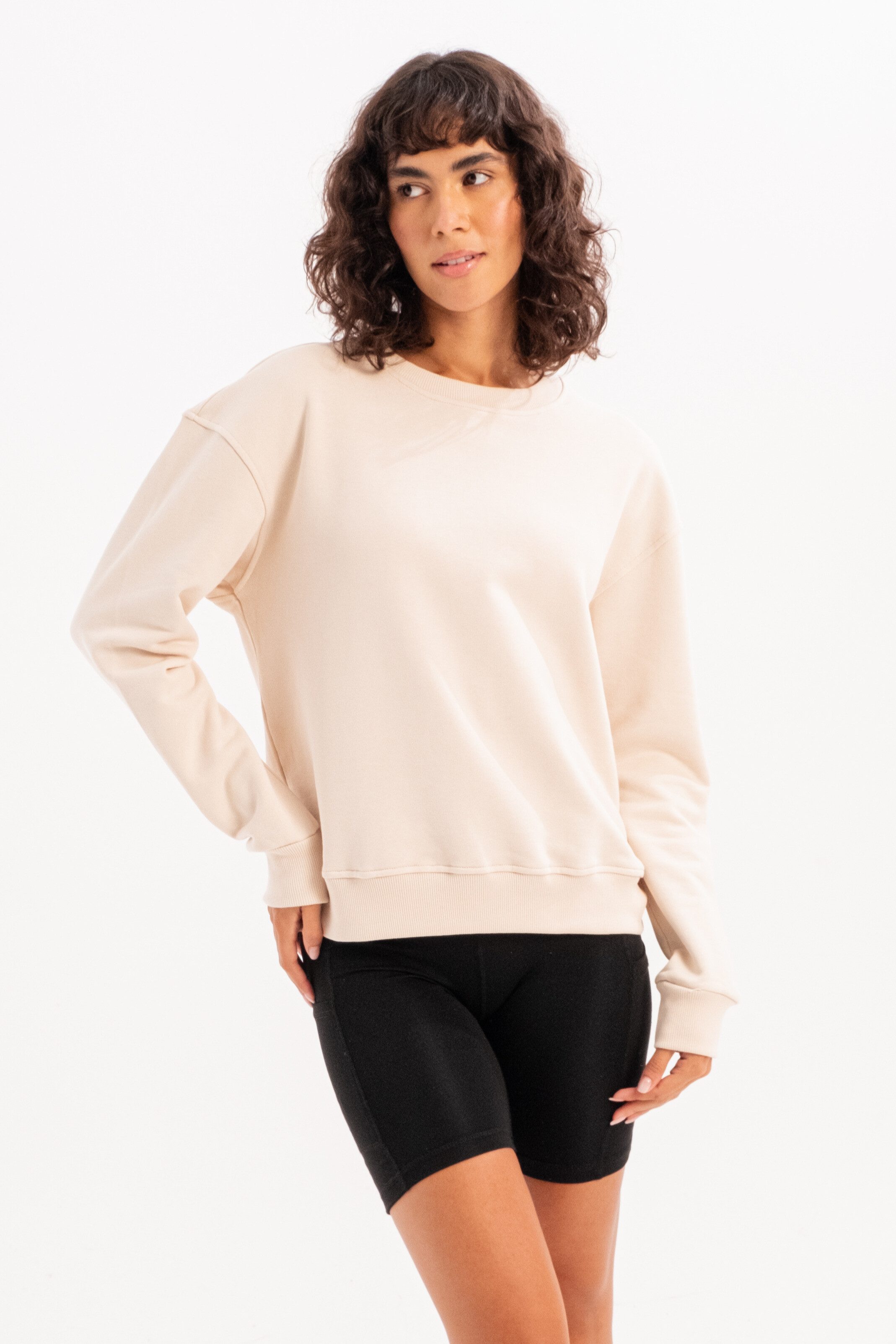 JUSTEVER Kapuzenpullover Damen-Sweatshirt-Trainingsoberteil mit Rundhalsausschnitt und Basic-Pa