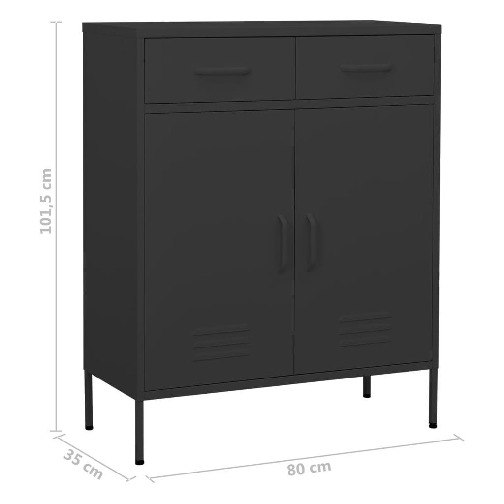 cm Anthrazit Fächerschrank Lagerschrank (1-St) 80x35x101,5 vidaXL Stahl