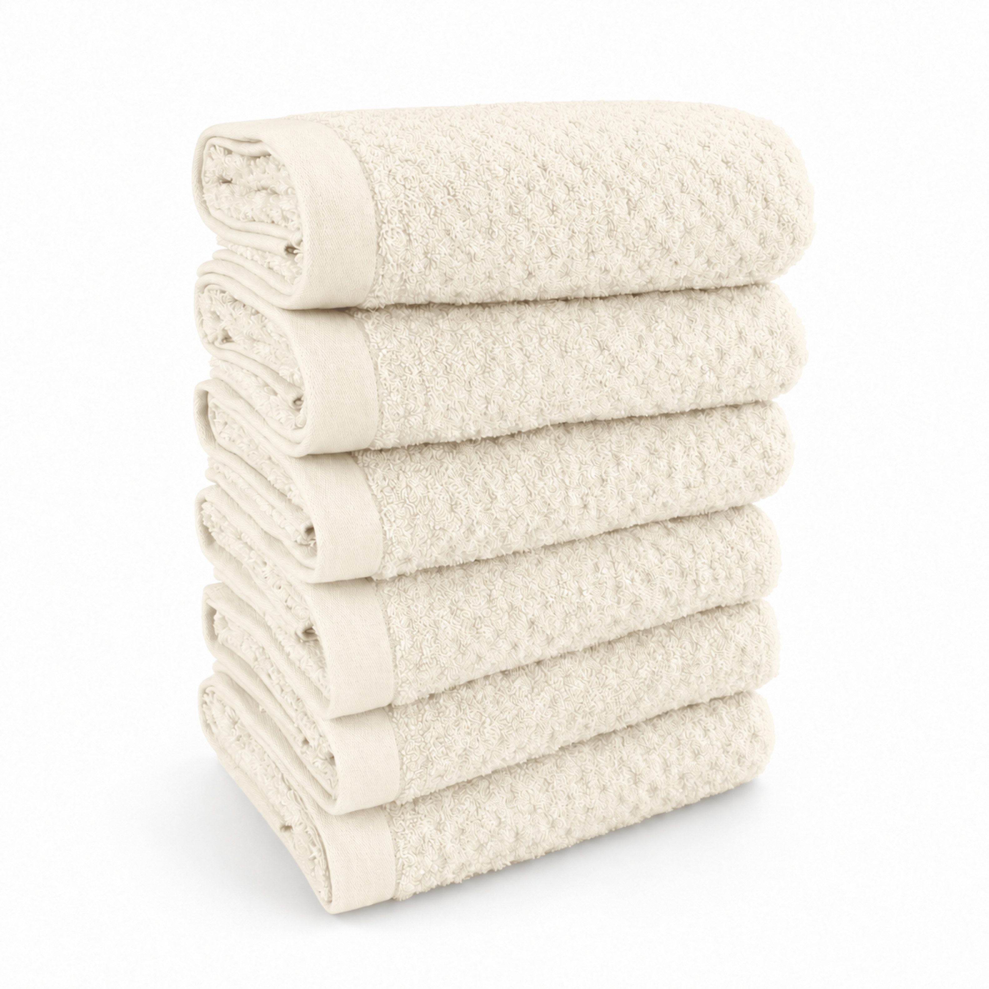 OTTO home Handtücher Corrin, 6 Premium Handtücher, 500 gr/m², 50x100cm, Frottier (6-St), 100% Baumwolle, mit Struktur, weich, uni, 5 Jahre Garantie