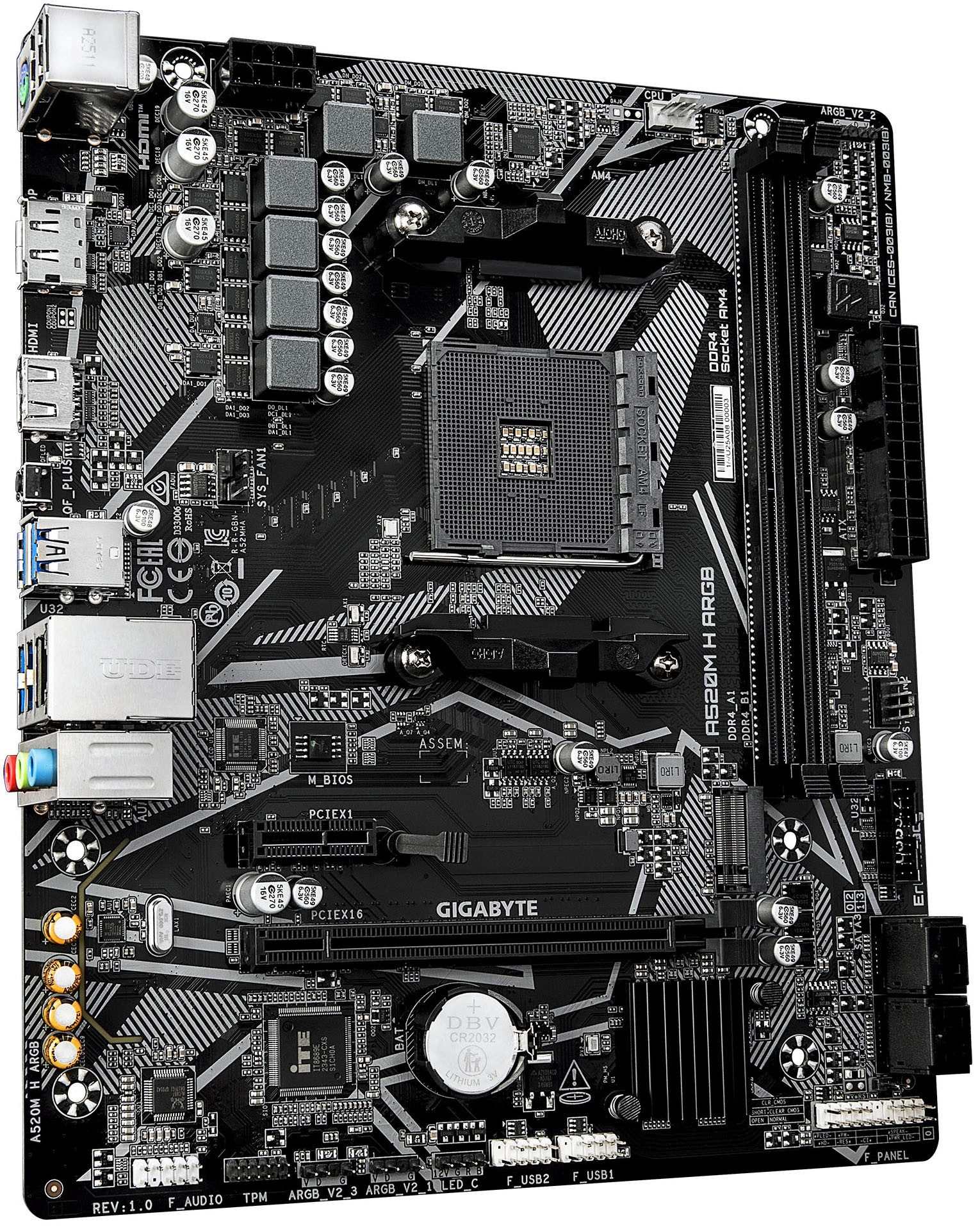 Gigabyte A520M H ARGB Mainboard RGB-LED-Lichtleiste