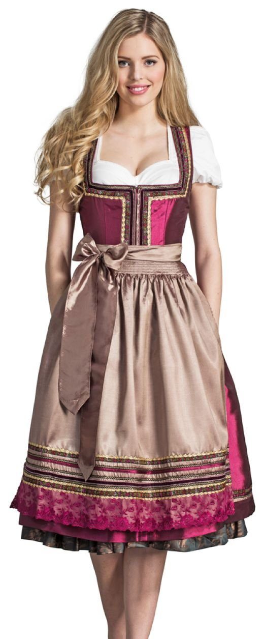 Krüger Madl Dirndl Ciara, Bordeaux 60cm