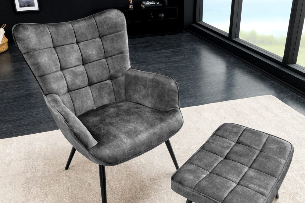 riess-ambiente Sessel SCANDINAVIA grau / schwarz günstig online kaufen