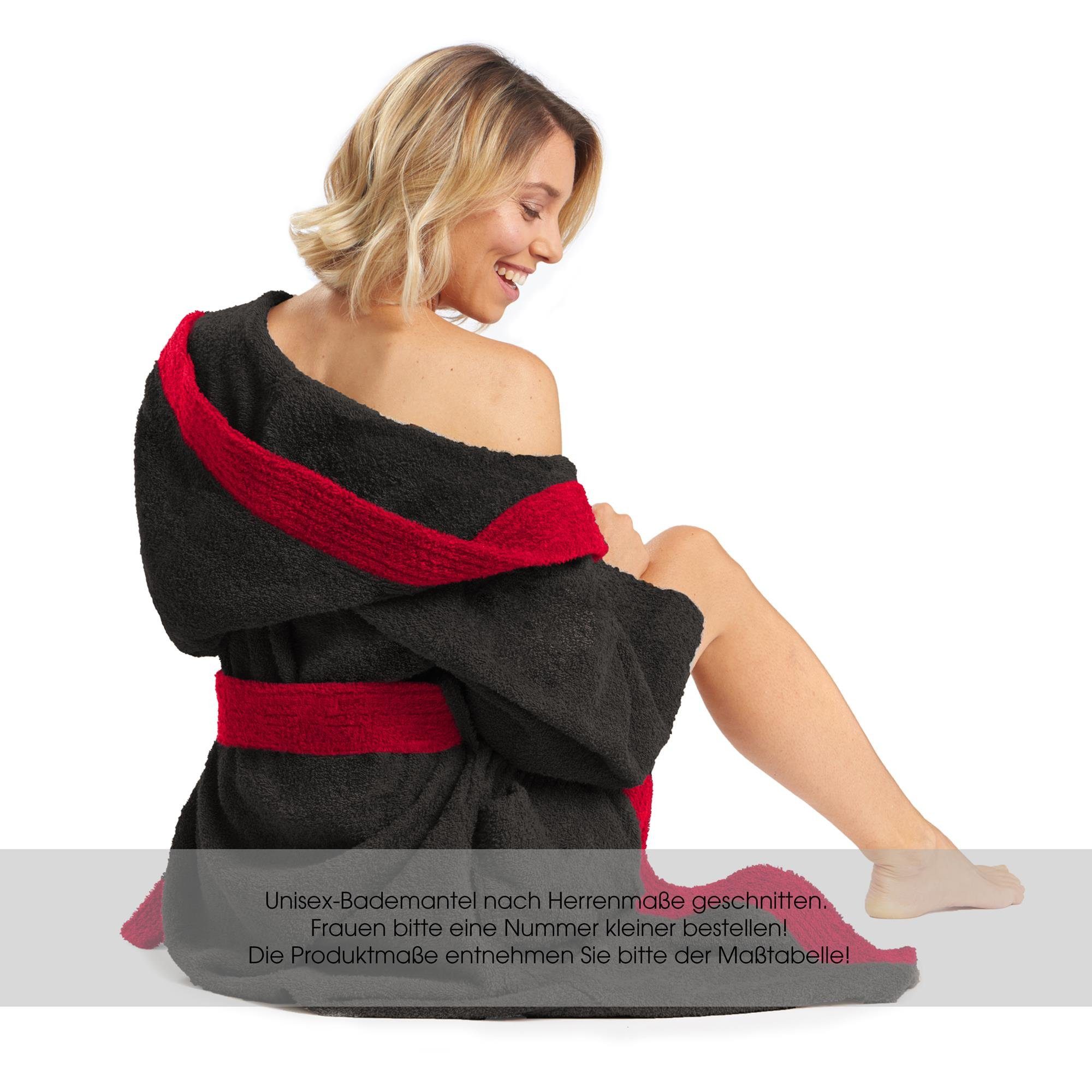 aqua-textil Bademantel Saunamantel Frottee Kapuze für Sie&Ihn Sylt schwarz/ günstig online kaufen