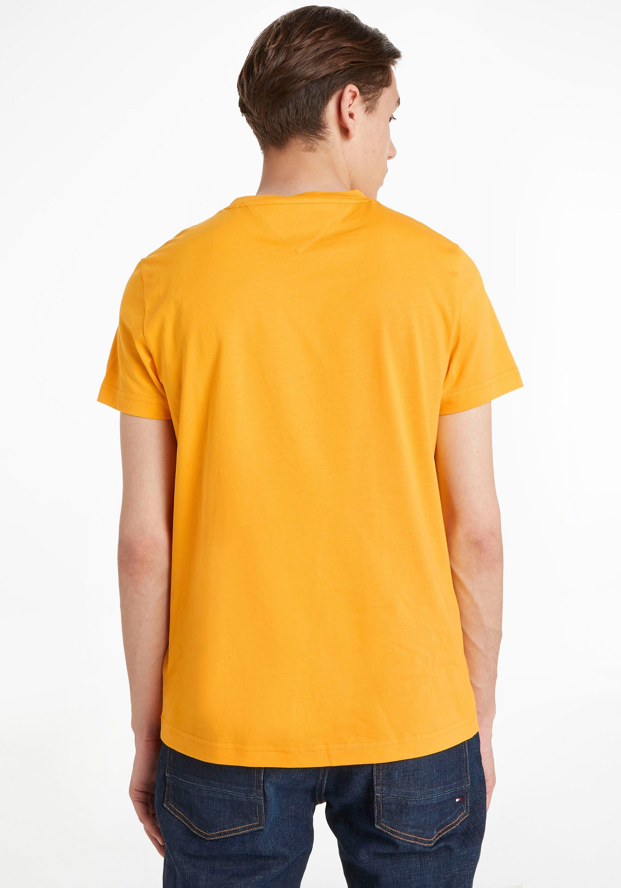 Tommy Hilfiger T-Shirt TOMMY LOGO aus gelb Baumwolle reiner, nachhaltiger TEE