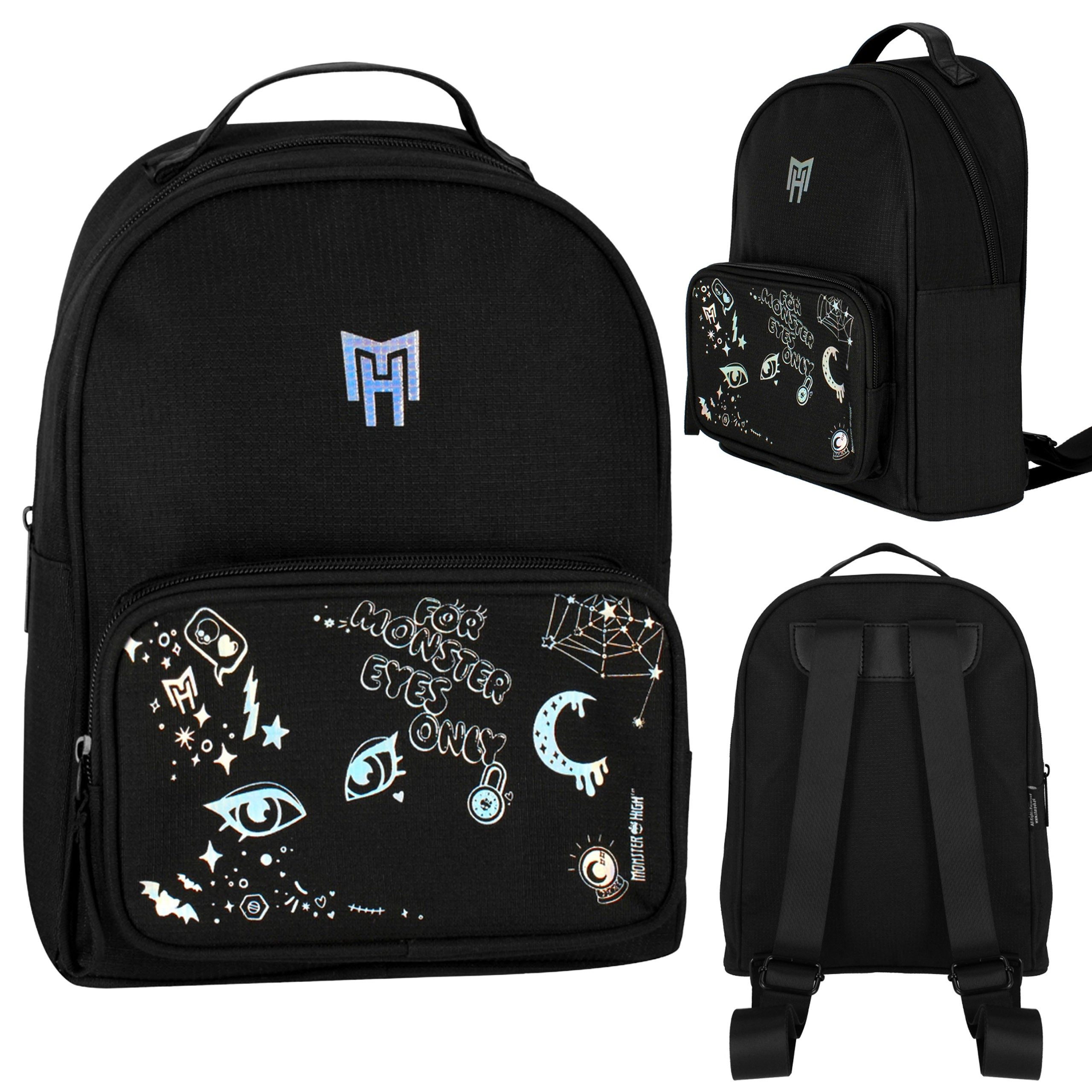 Starpak Vorschulranzen Monster High Schwarzer Jugendrucksack für Mädchen, STARPAK