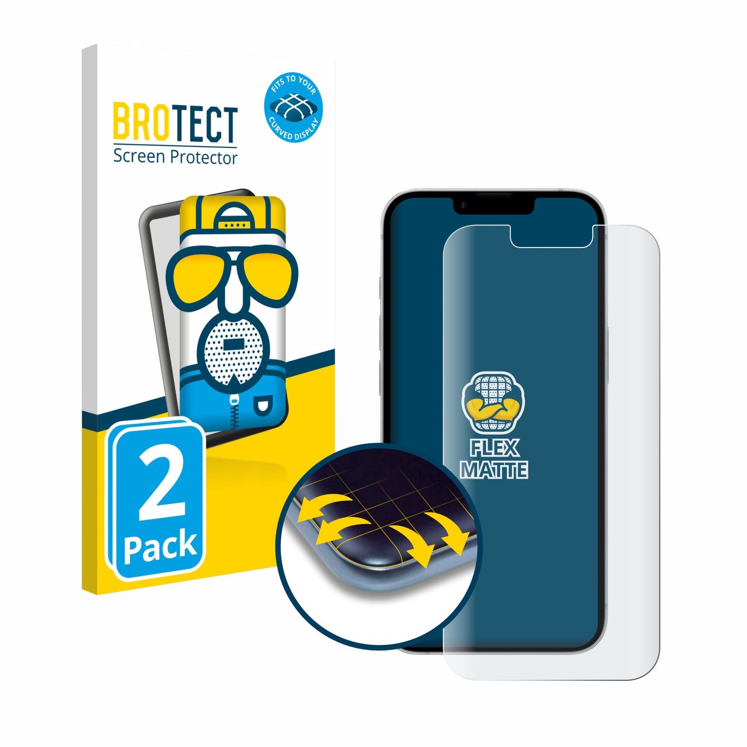 BROTECT Displayschutzfolie Fullscreen Schutzfolie für Apple iPhone 17e, 2 Stück, Displayschutz Folie Fullcover Matt Entspiegelungsfolie