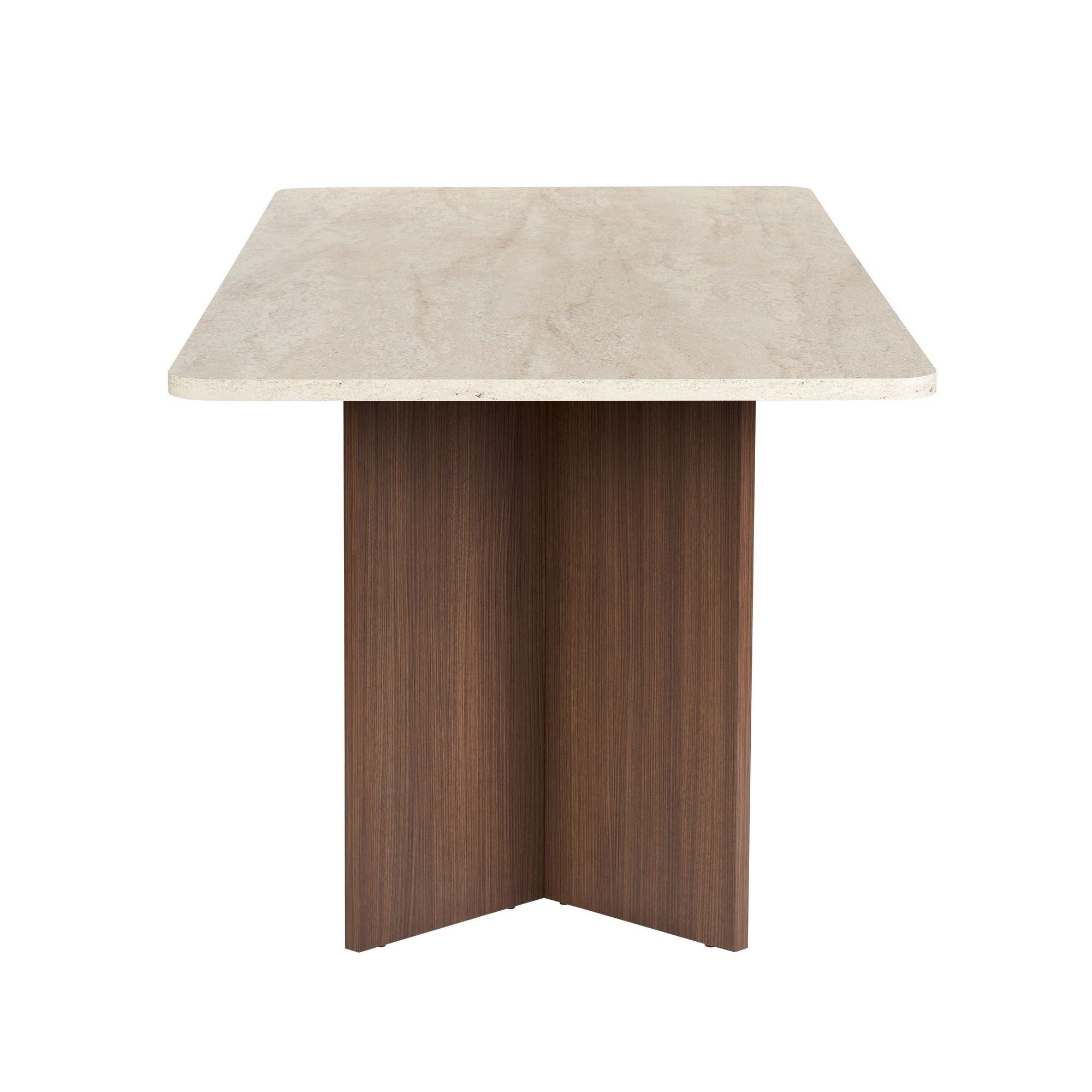 Skye Decor Esstisch Linza (1-St., 1 Tisch), Japandi Design, Rechteckige Tischform, Kratzunempfindlich