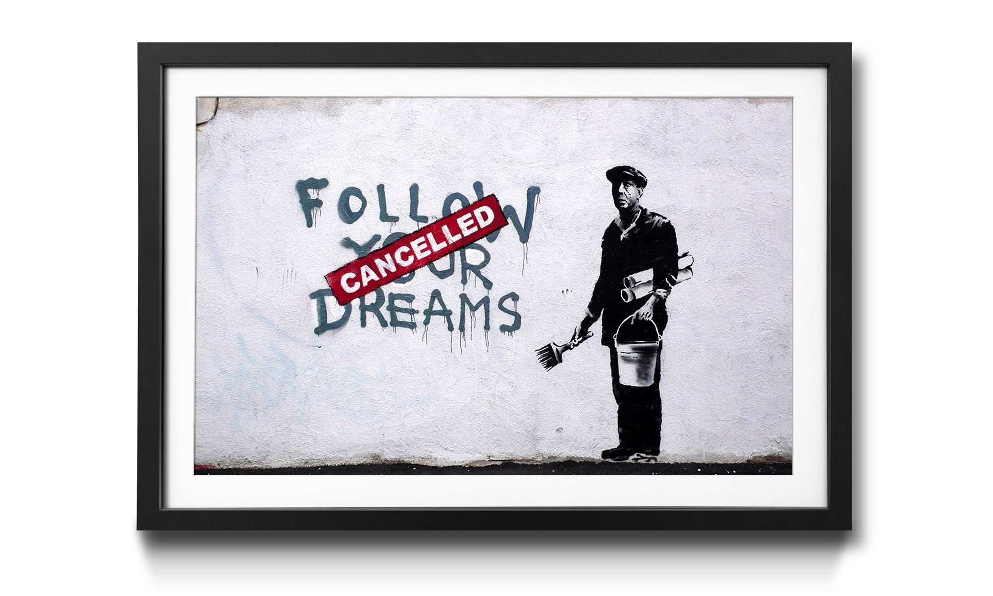 erhältlich Kunstdruck Wandbild, Follow 4 Größen WandbilderXXL in Banksy, Dreams,