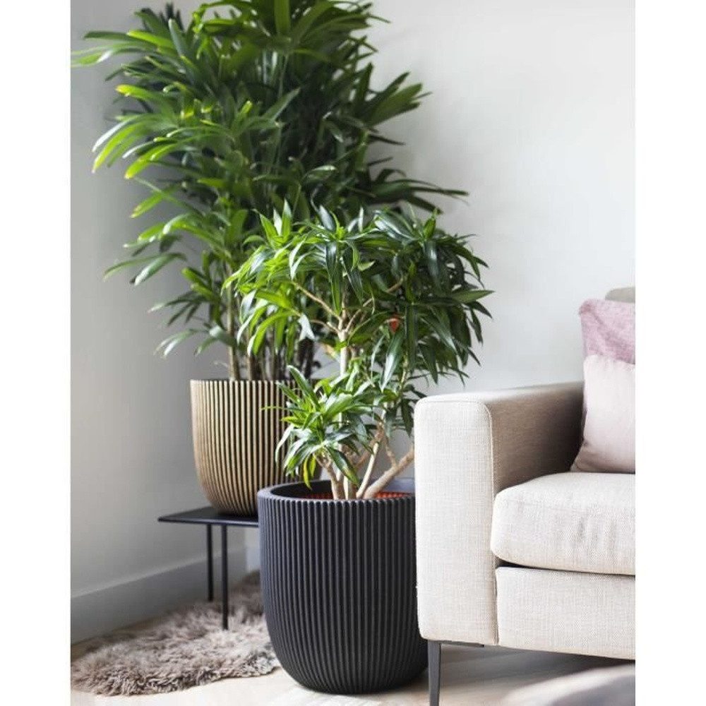 Capi Balkonkasten Kugelförmiger Blumentopf – CAPI EUROPE – RIB NL – 43 x 41 cm – Schwarz