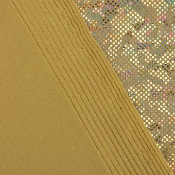 SCHÖNER LEBEN. Stoff Jerseystoff Stretch Jersey Glitzer holografisch uni gold 1,5m Breite, mit Metallic-Effekt