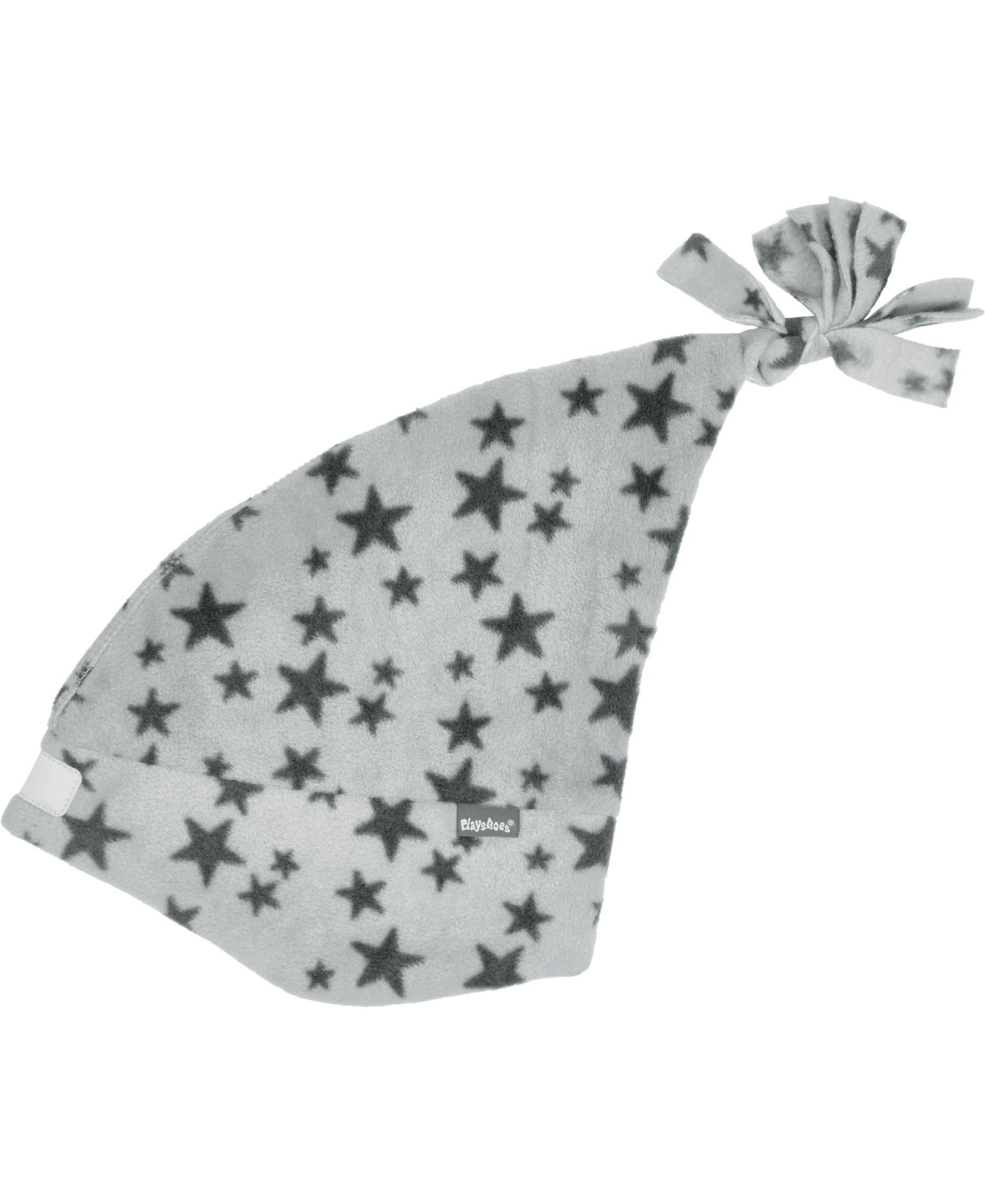 grau Playshoes Schlupfmütze Fleece-Zipfelmütze Sterne