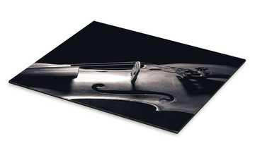 Posterlounge XXL-Wandbild Editors Choice, Geige auf schwarzem Hintergrund, Fotografie