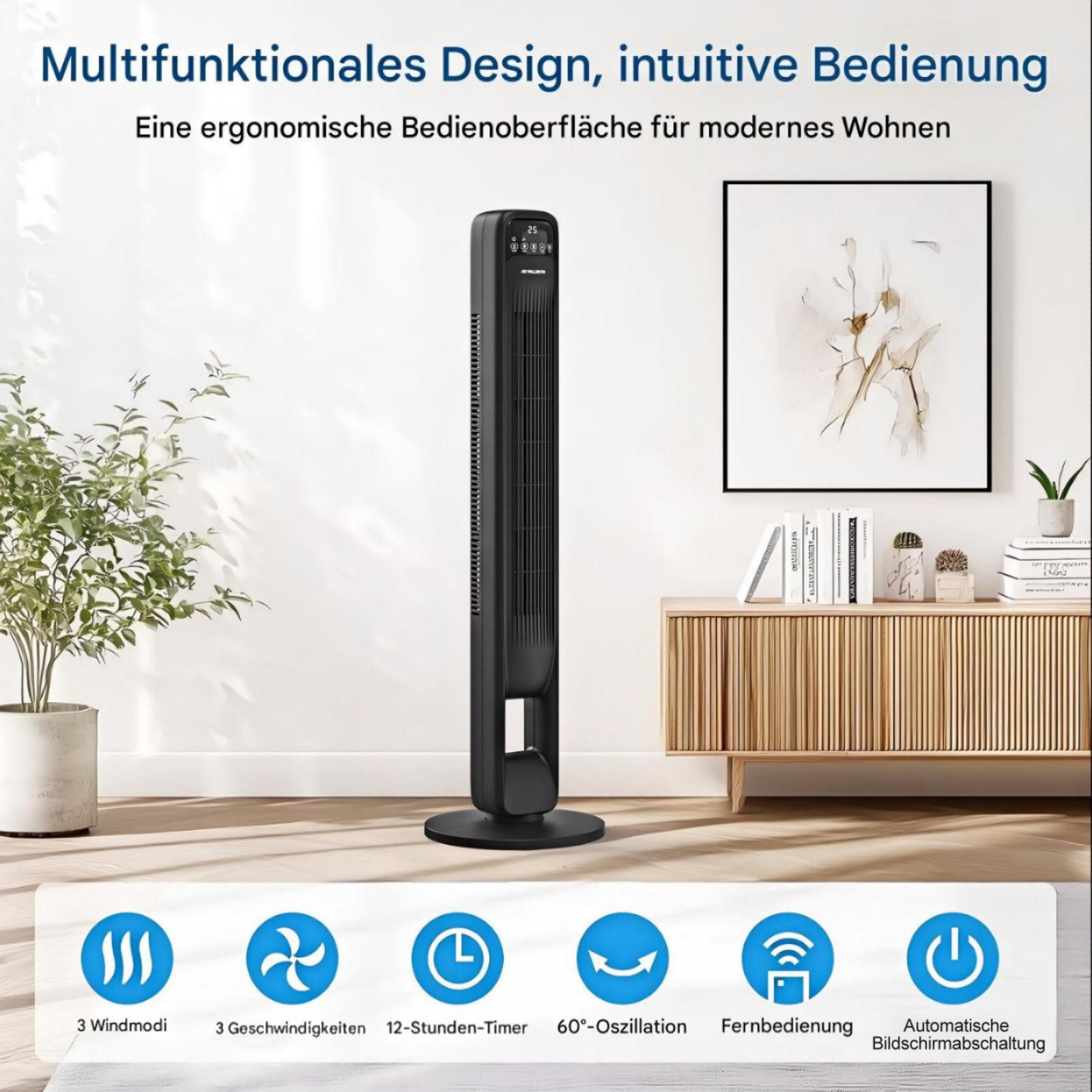 PALINTH Turmventilator Turmventilator 99cm – 65°oszillierend,mit 3 Modi/3 G günstig online kaufen