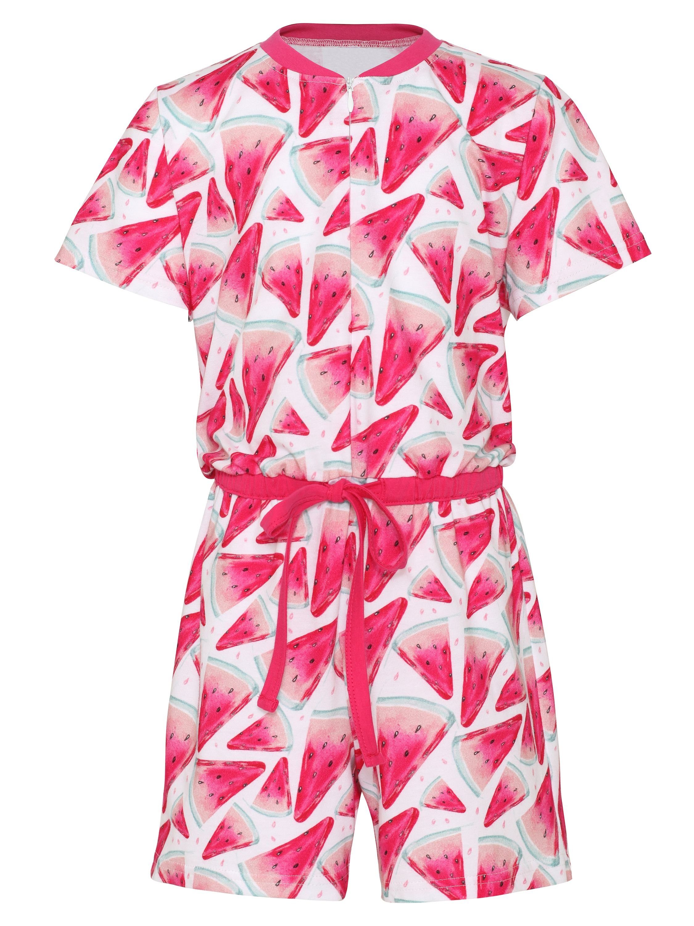 Merry Style Schlafanzug Mädchen Overall Short Schlafanzug MS10-267 Amaranth/Wassermelone