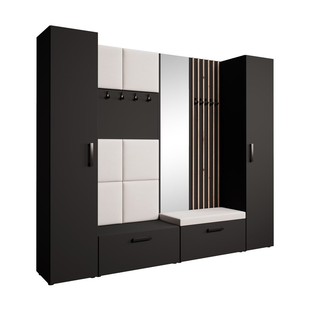 Beautysofa Garderobenschrank mit gepolsterten Paneelen und günstig online kaufen