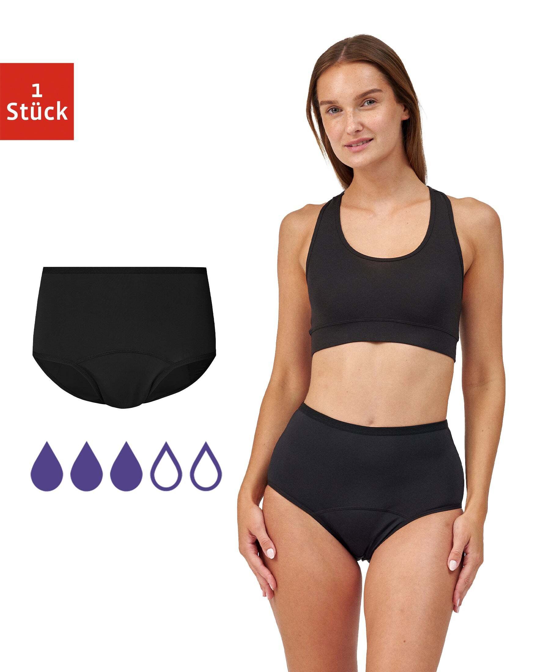 SNOCKS Periodenslip femtis by SNOCKS Period Panty - JULE Highwaist (1-St) mit mittlerer Saugkraft