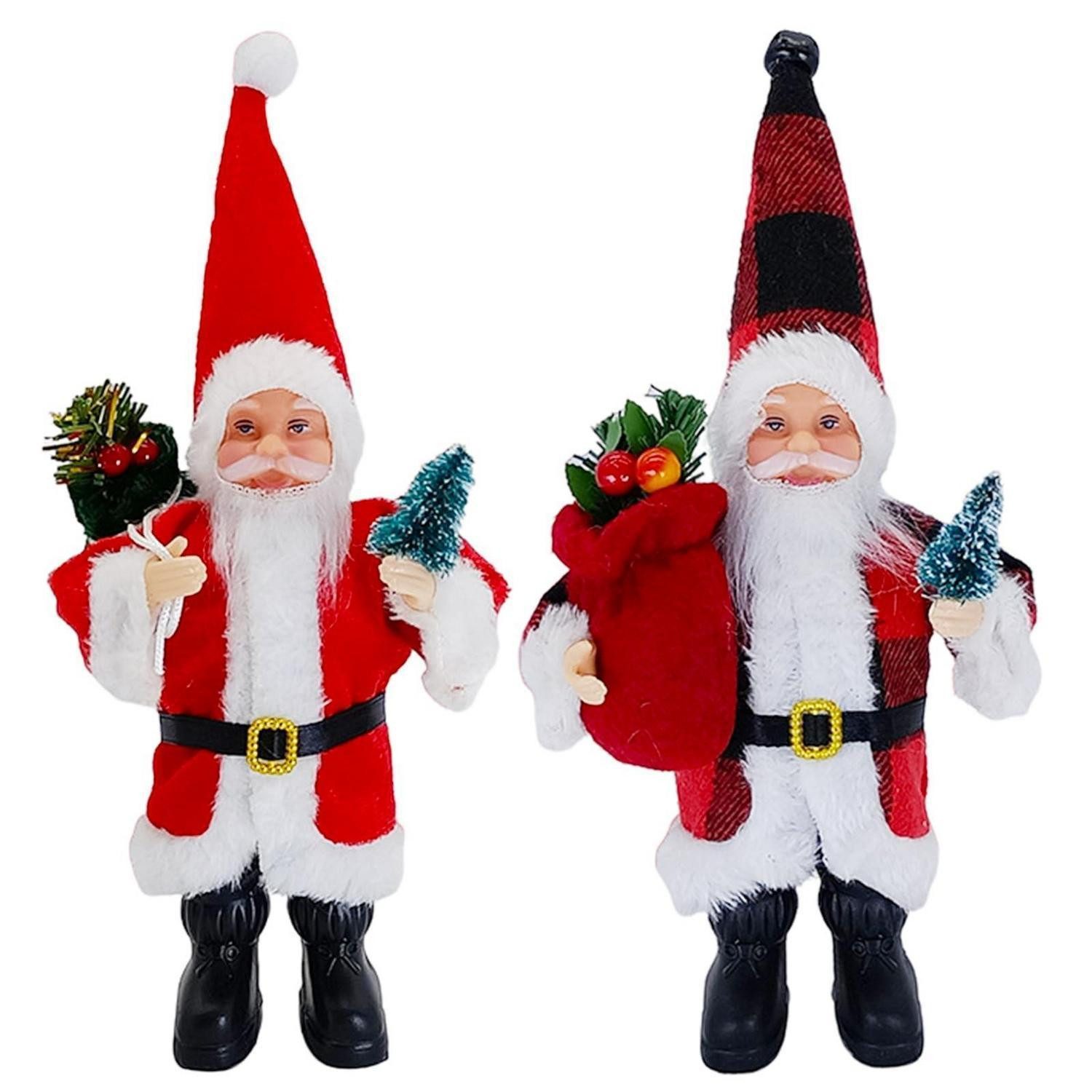 LuxusKollektion Weihnachtsmann Weihnachtsmann Deko 2er Set stehend 24cm (2 St)