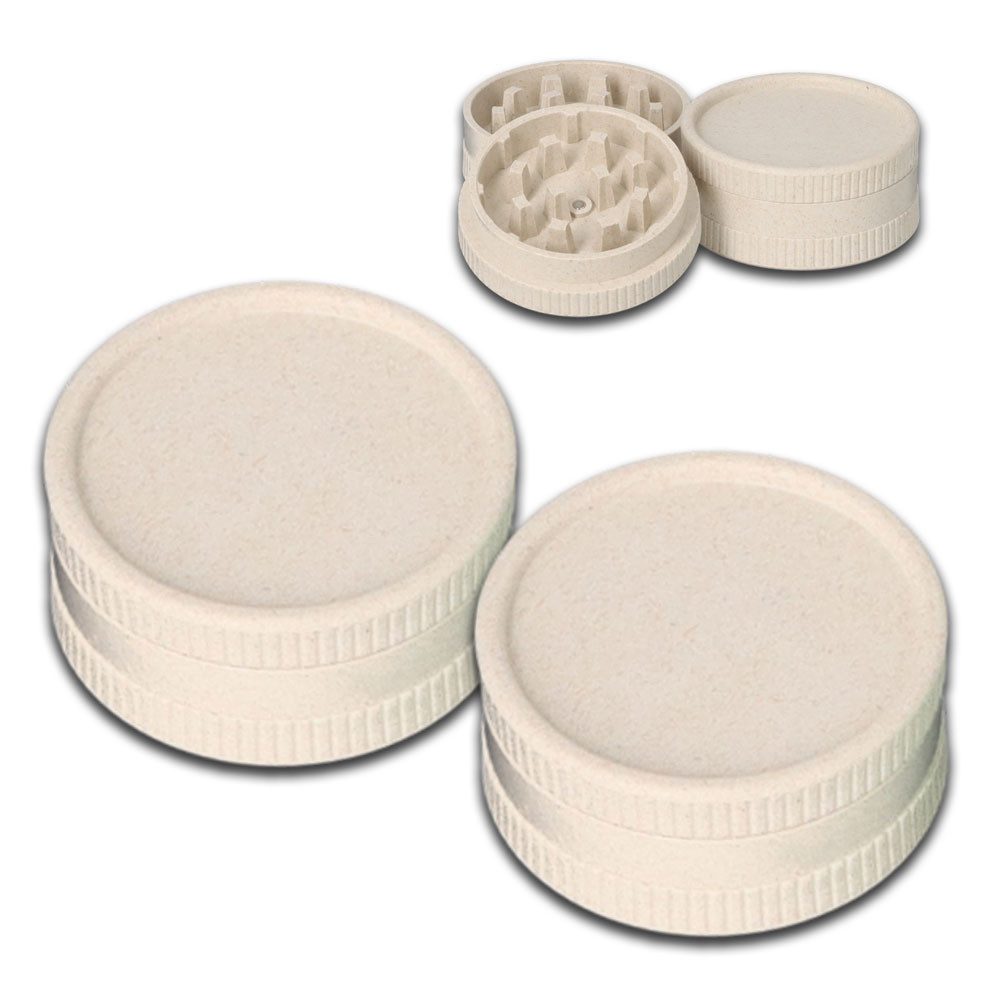 Coumo Kräutermühle 2x Grinder Crusher, Eco Kräutermühle Kunststoff, ⌀ 5,5 cm, 2-teilig