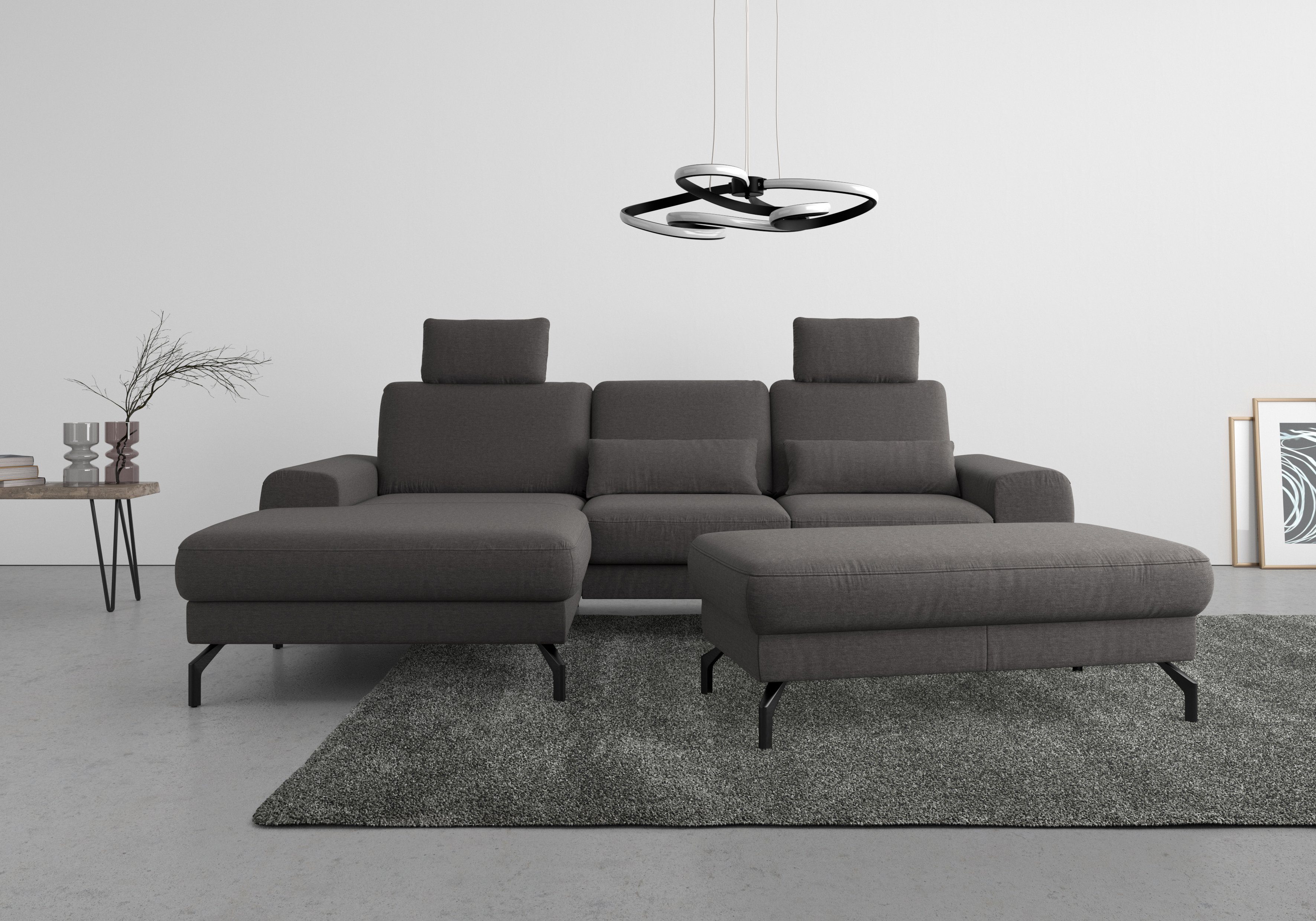 sit&more Ecksofa Cinturo L-Form, inklusive Sitztiefenverstellung und Federkern, Sitzhöhe 48 cm