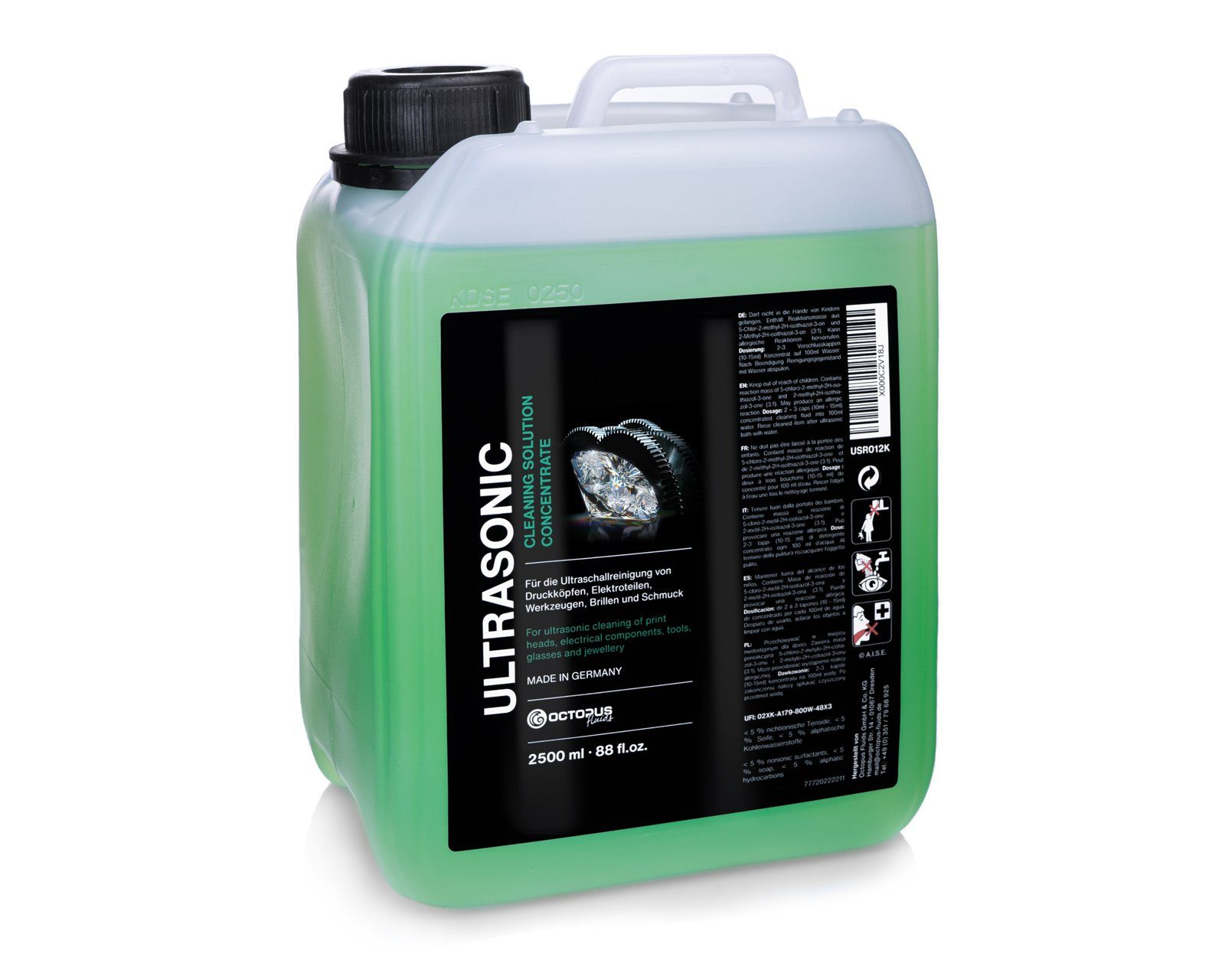 Ultraschallreiniger 2,5 L Ultraschallreiniger Konzentrat, Schmuckreiniger, Brillenreiniger