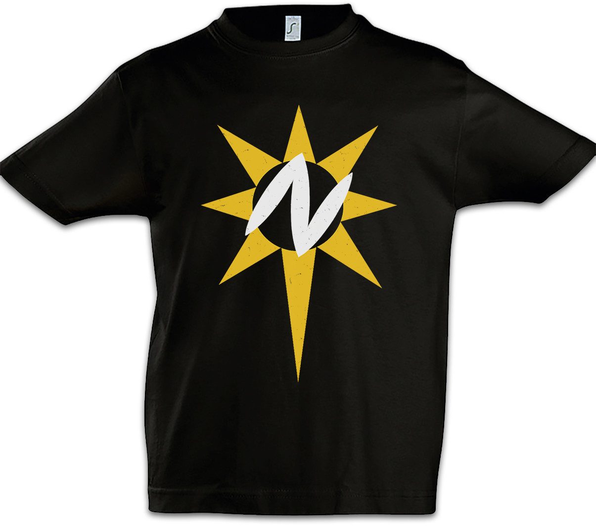 Print-Shirt Nuclear Man Logo Kinder T-Shirt Super Symbol Sign Retro Man Superman