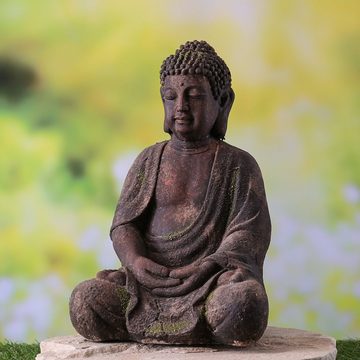MARELIDA Buddhafigur Meditierender Buddha Gartendeko für Außen Feng Shui Gartenfigur 30,5cm (1 St)