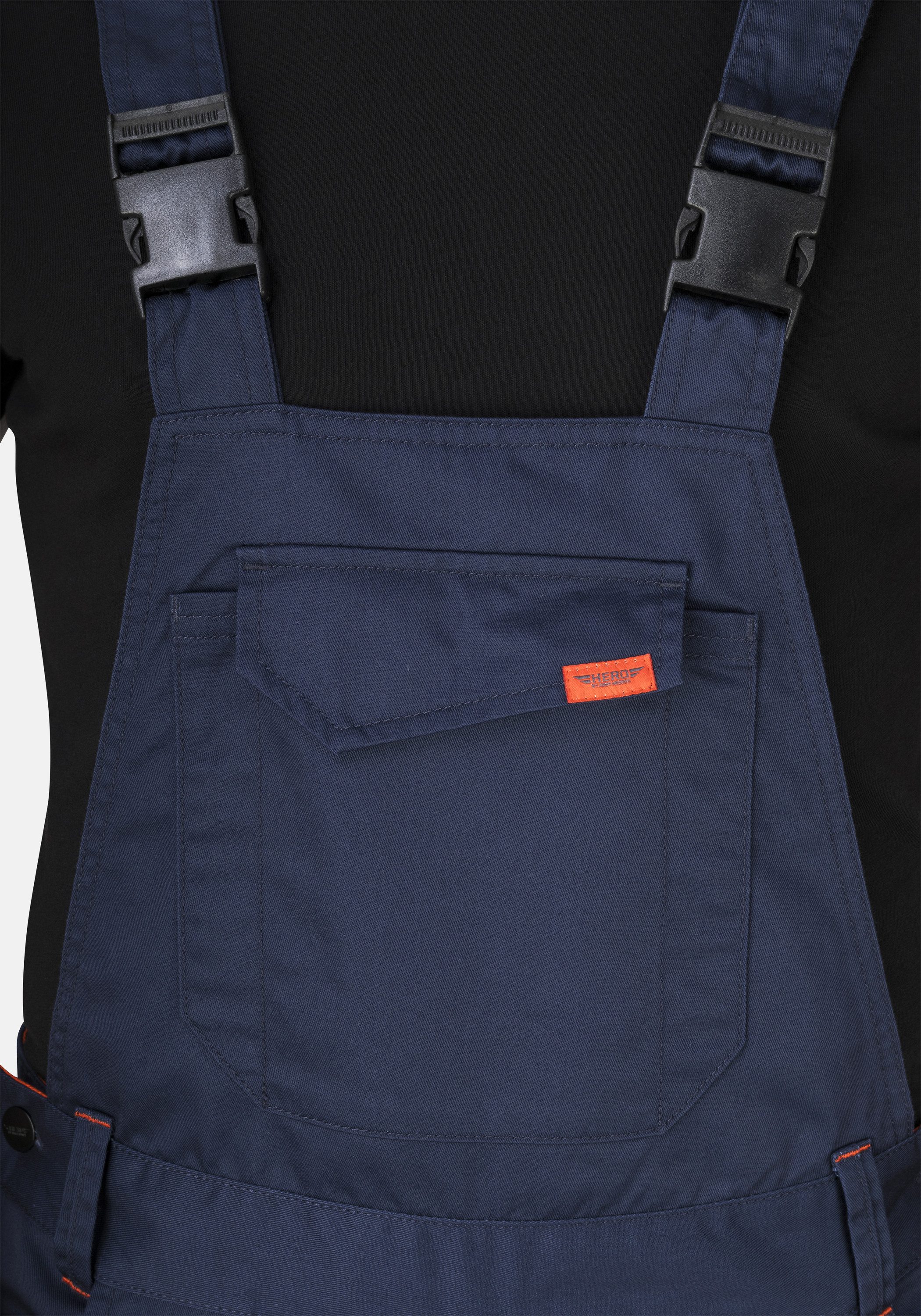 HERO by John Medoox Arbeitslatzhose EDMONTON Basic Workwear Arbeits-Cargo-Latzhose Arbeits-Cargo-Latzhose Funktionsqualitätfür Herren