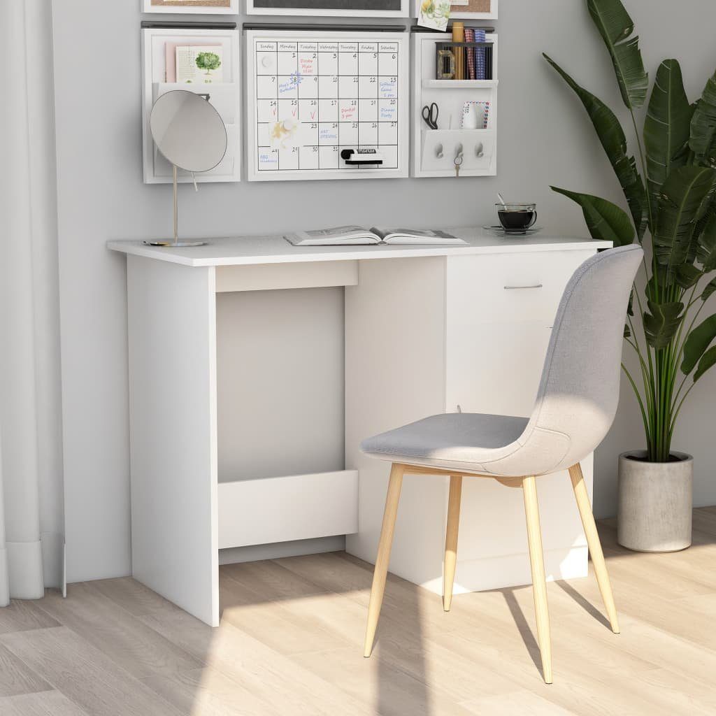 vidaXL Schreibtisch Schreibtisch Weiß 100×50×76 cm Holzwerkstoff Weiß | Weiß